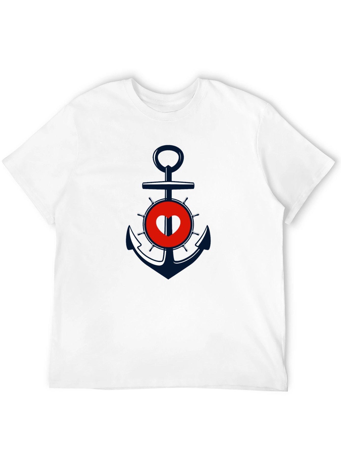 Anchor Heart Graphic Tee - Black