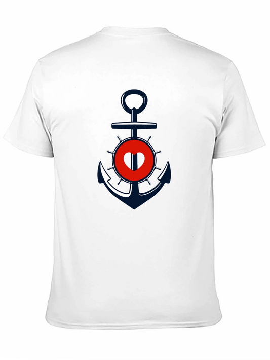 Anchor Heart Graphic Tee - Black