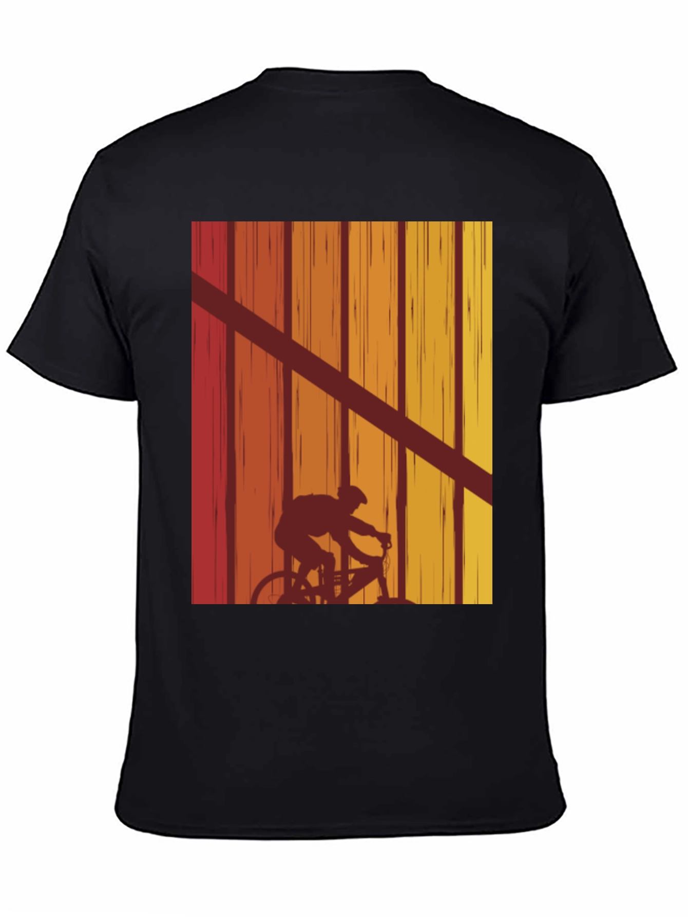 Retro Cycling T-Shirt - Sunset Ride Design