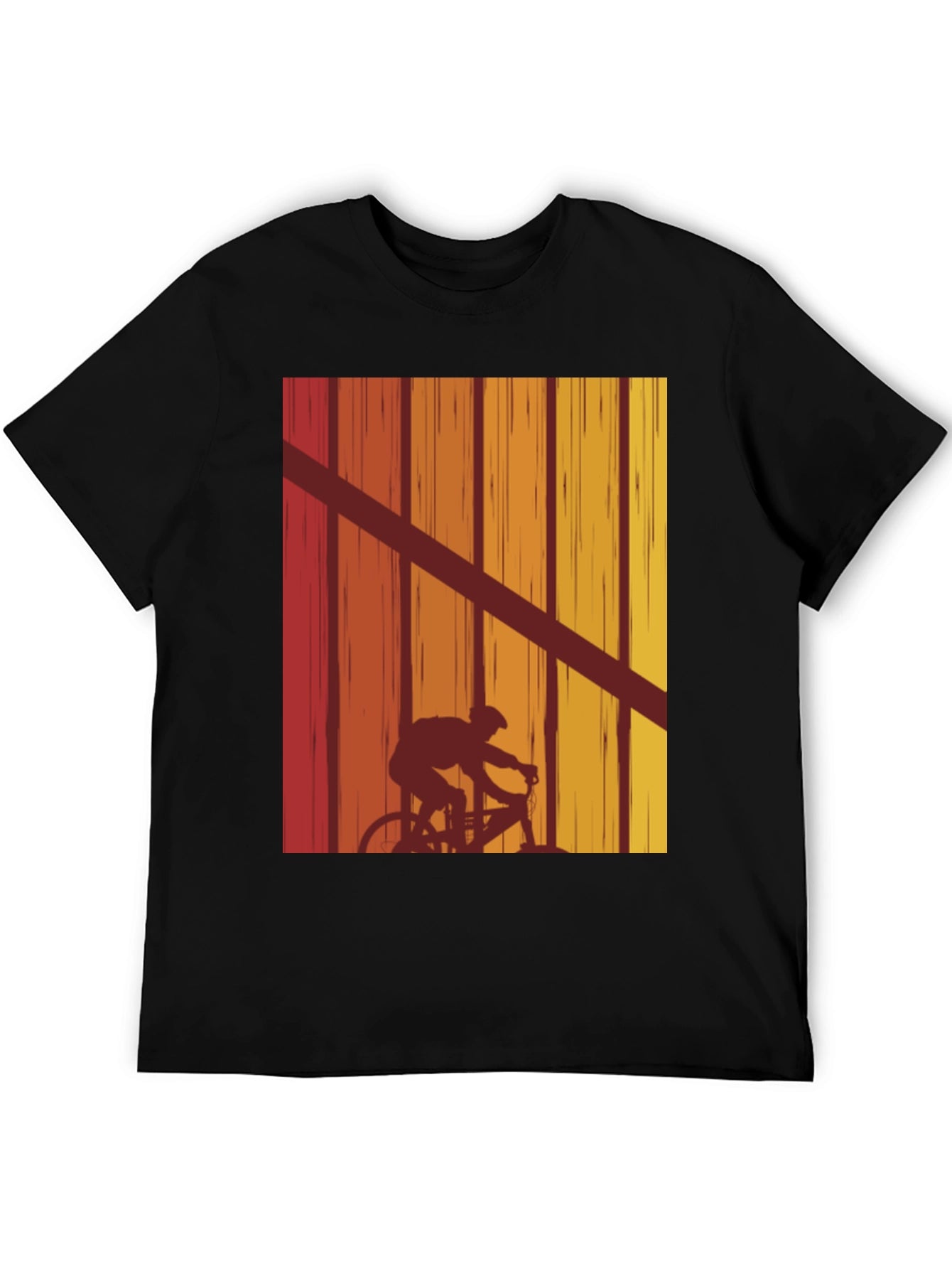Retro Cycling T-Shirt - Sunset Ride Design