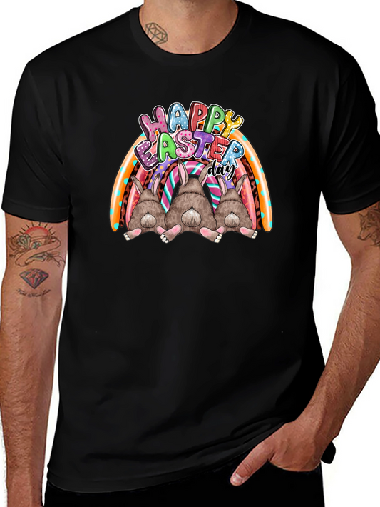 Happy Easter Day Bunny Rainbow T-Shirt
