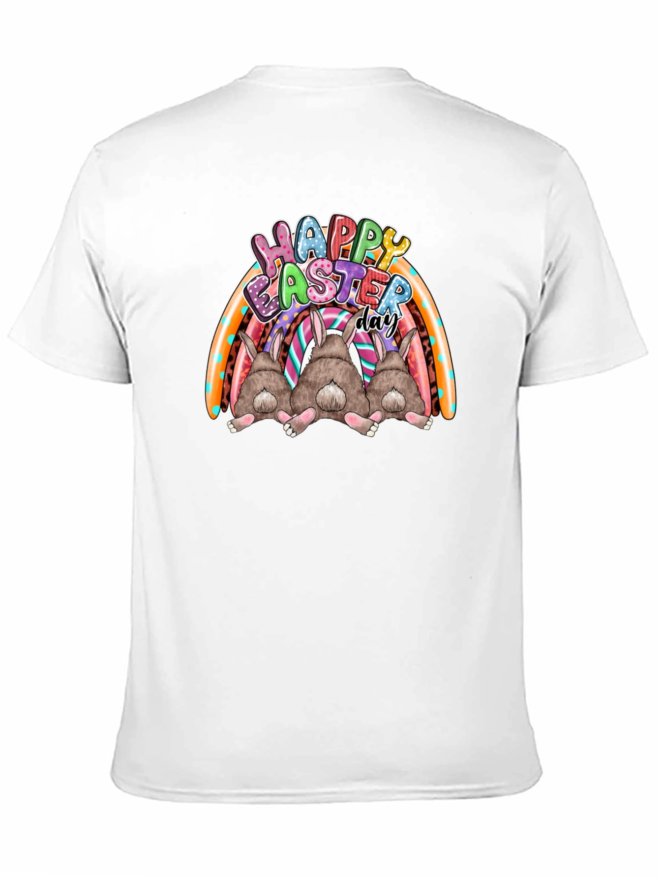 Happy Easter Day Bunny Rainbow T-Shirt