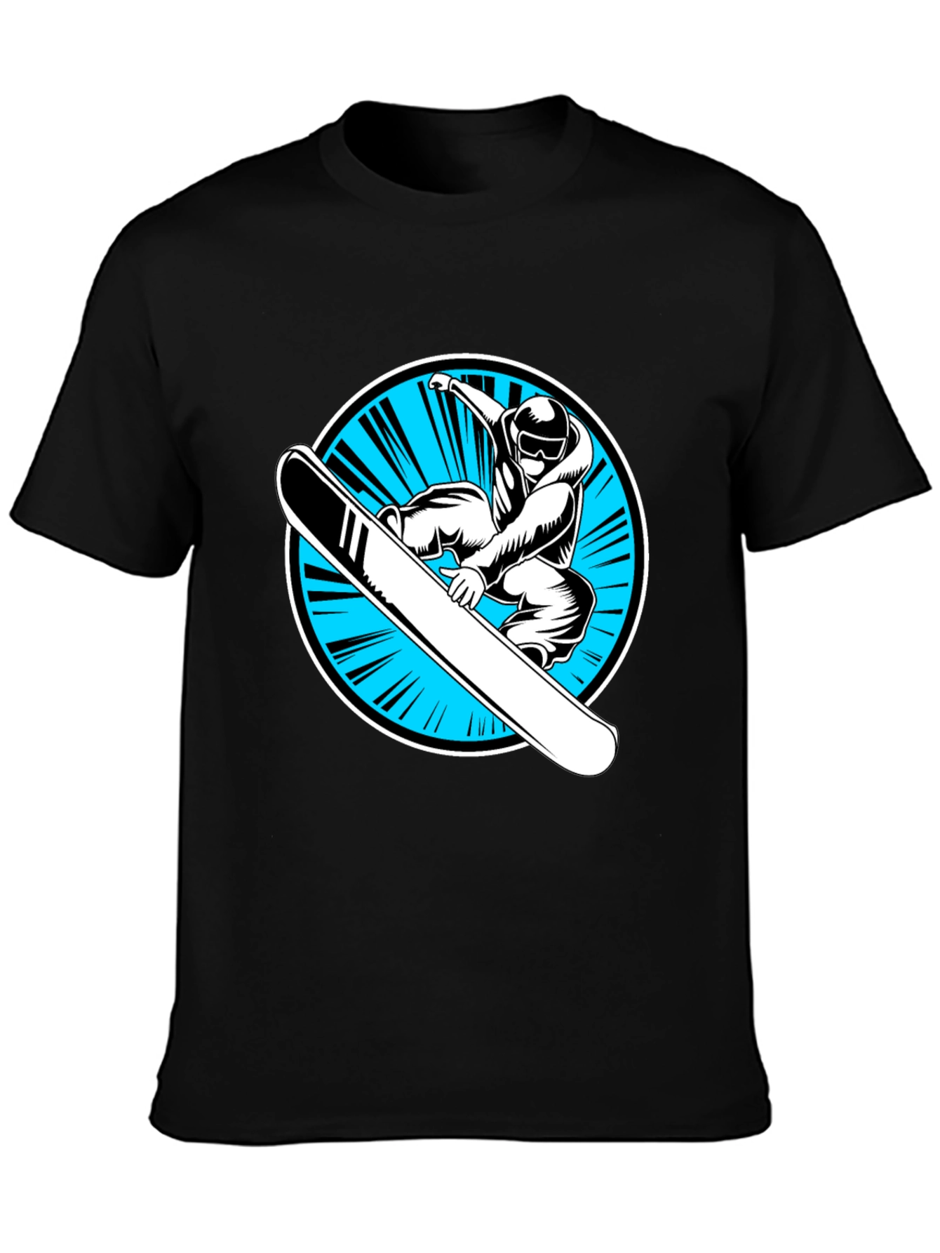 Snowboarder Graphic Black T-Shirt