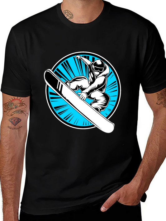 Snowboarder Graphic Black T-Shirt