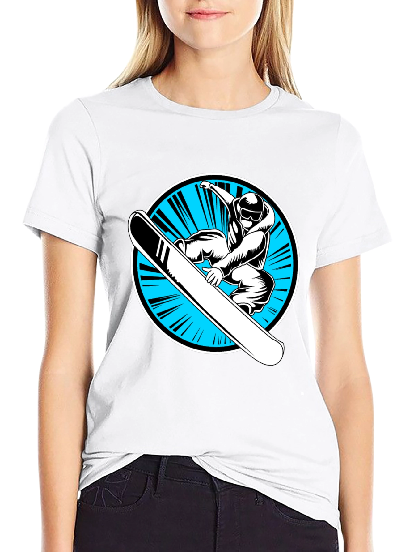 Snowboarder Graphic Black T-Shirt