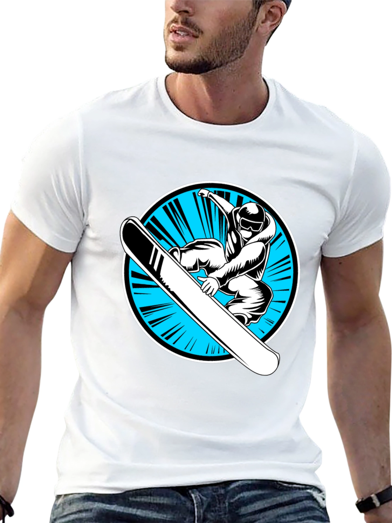 Snowboarder Graphic Black T-Shirt