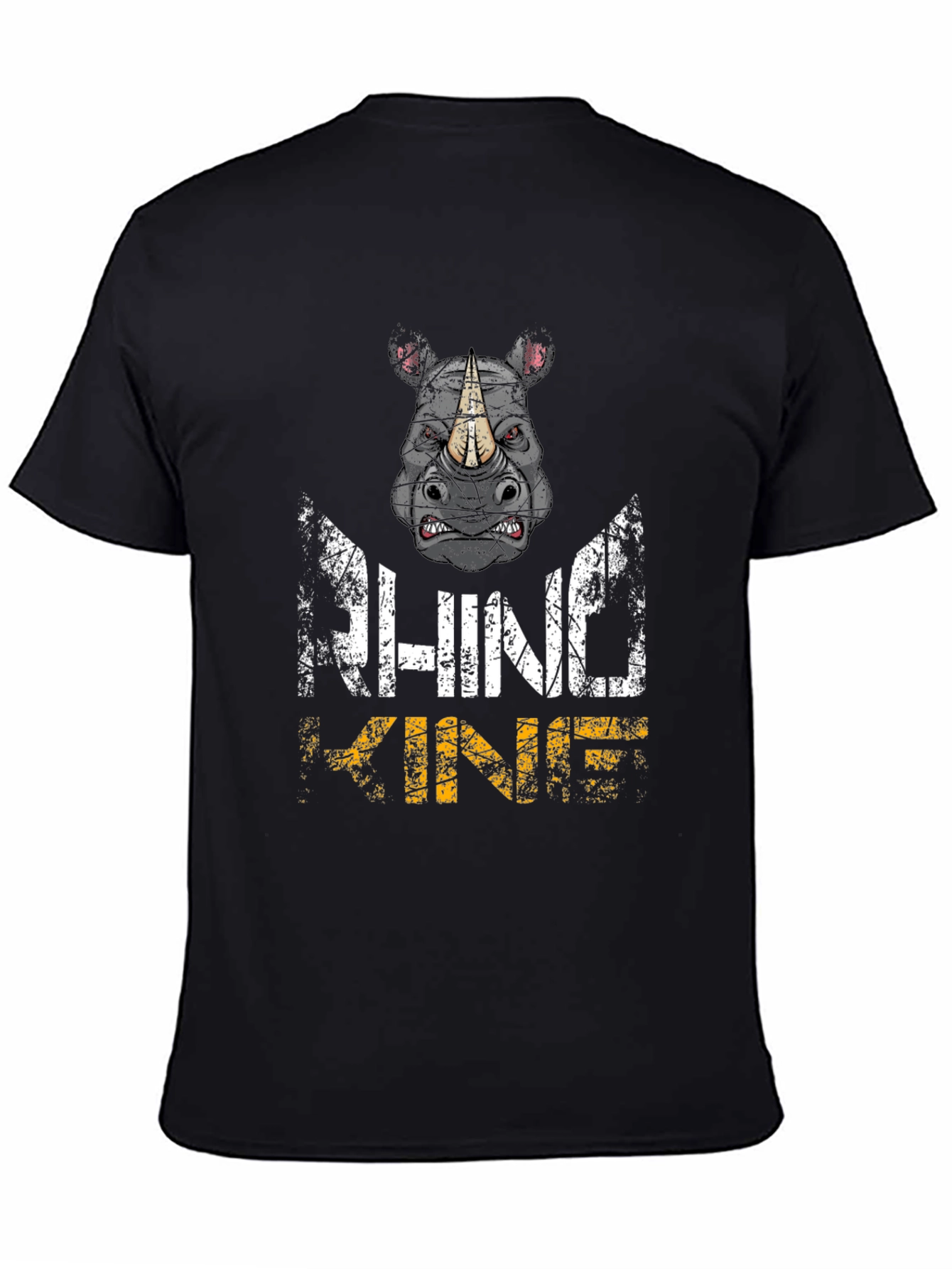 Rhino King Graphic Print T-Shirt - Animal Lovers Tee