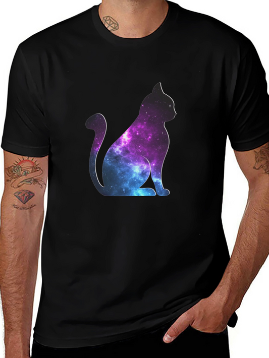 Galaxy Cat T-Shirt - Cosmic Feline Tee