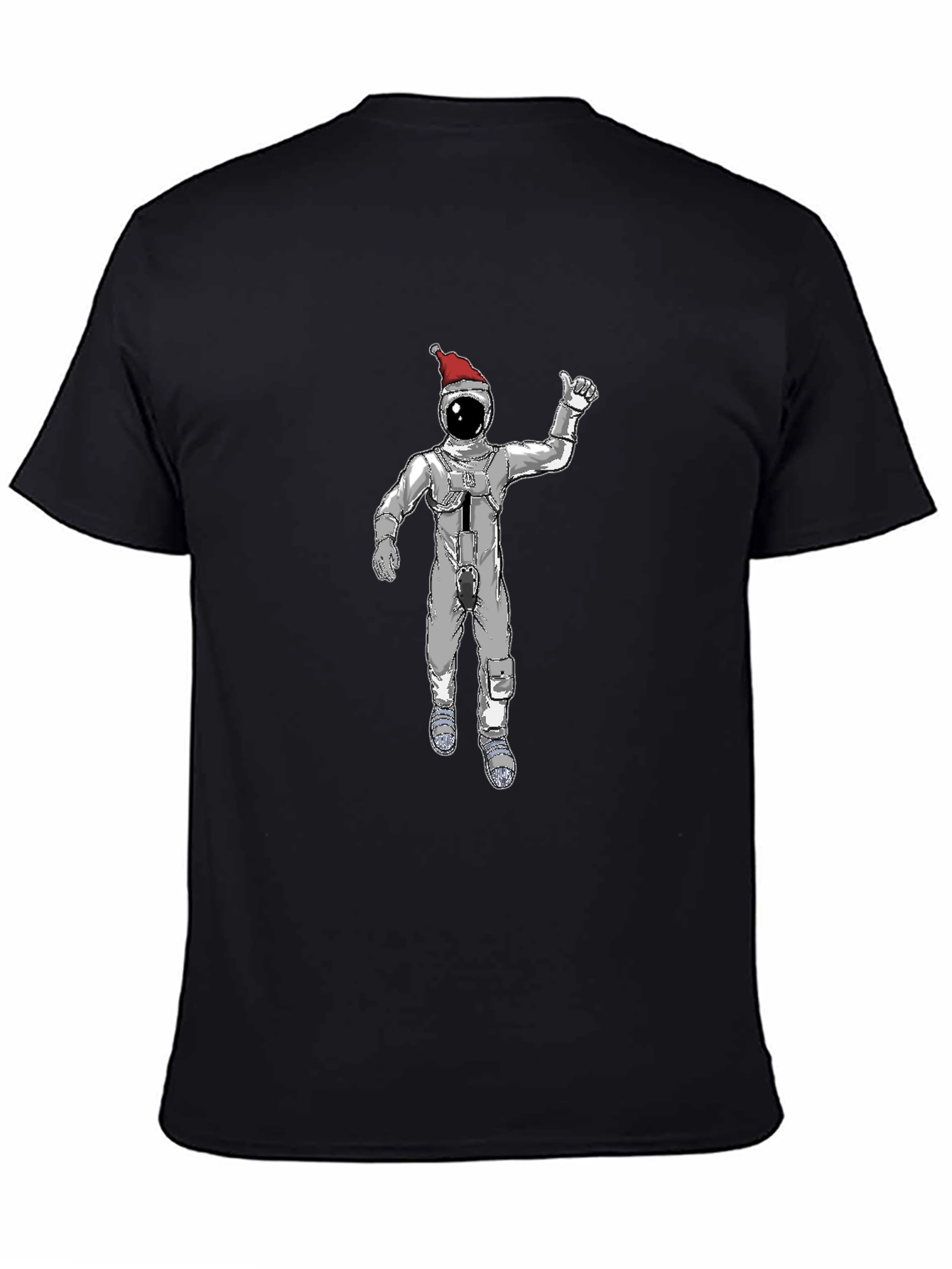 Christmas Spaceman Graphic Tee - Black