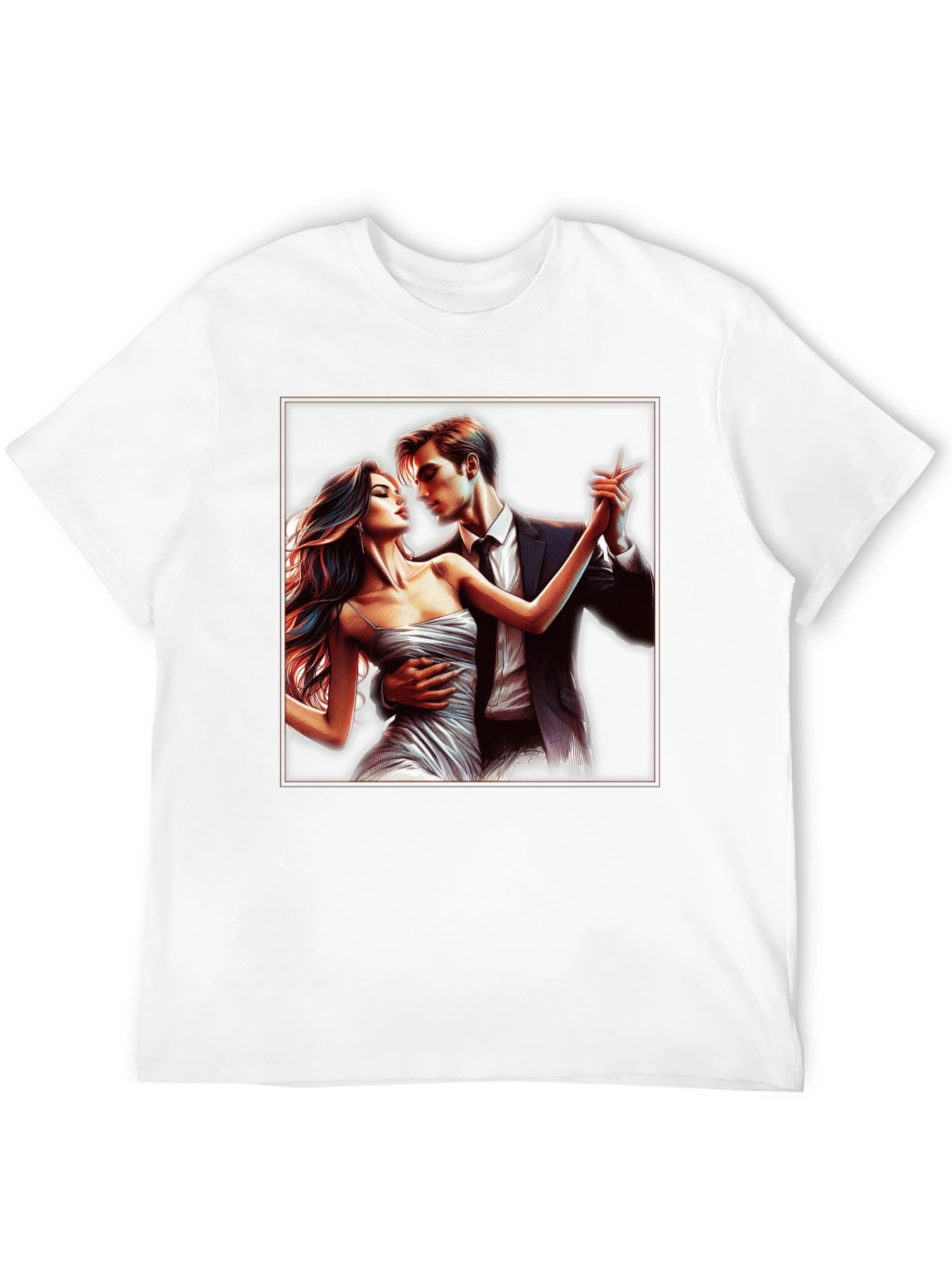Tango Dance Graphic Tee - Stylish Black T-Shirt