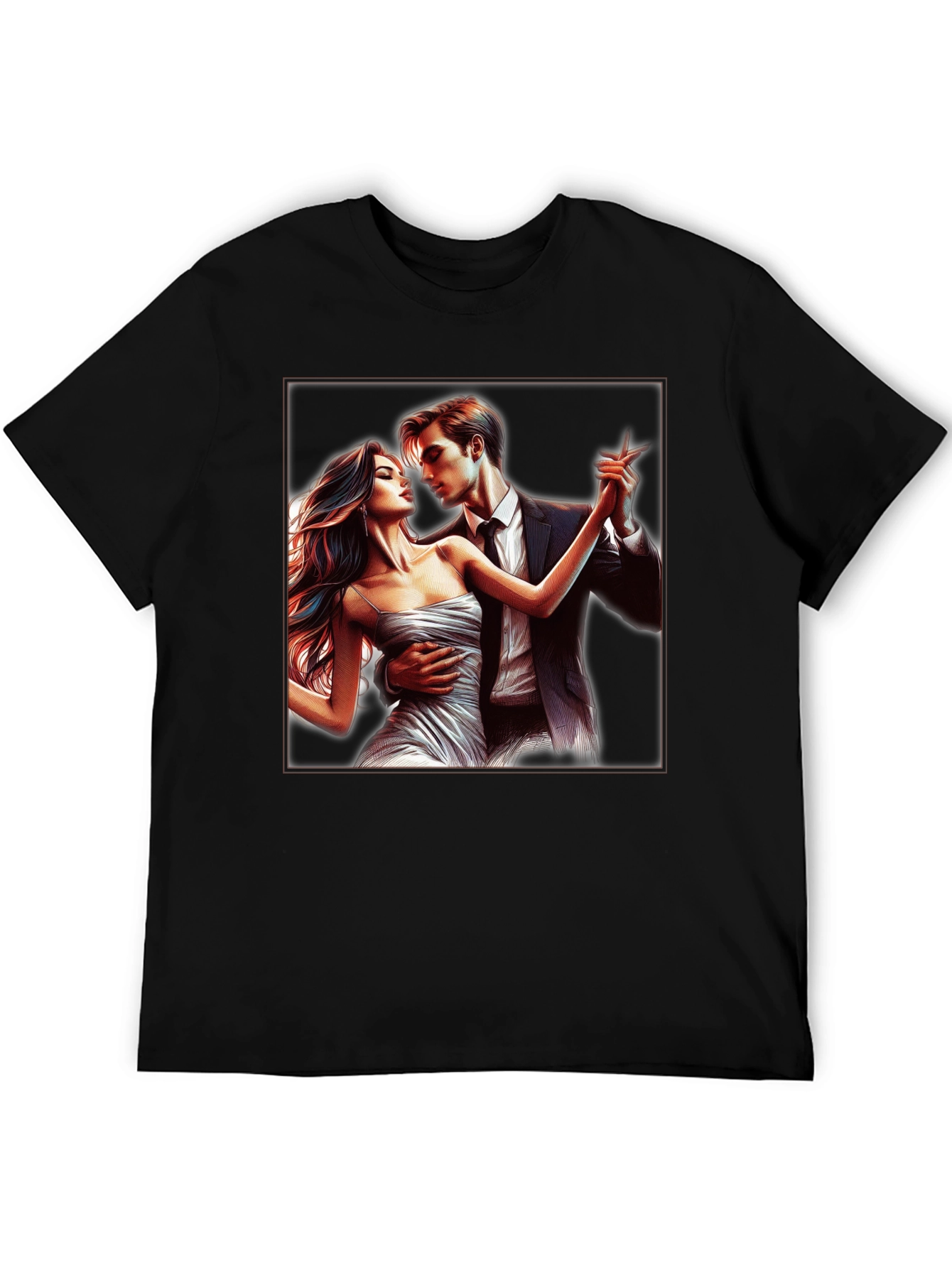 Tango Dance Graphic Tee - Stylish Black T-Shirt