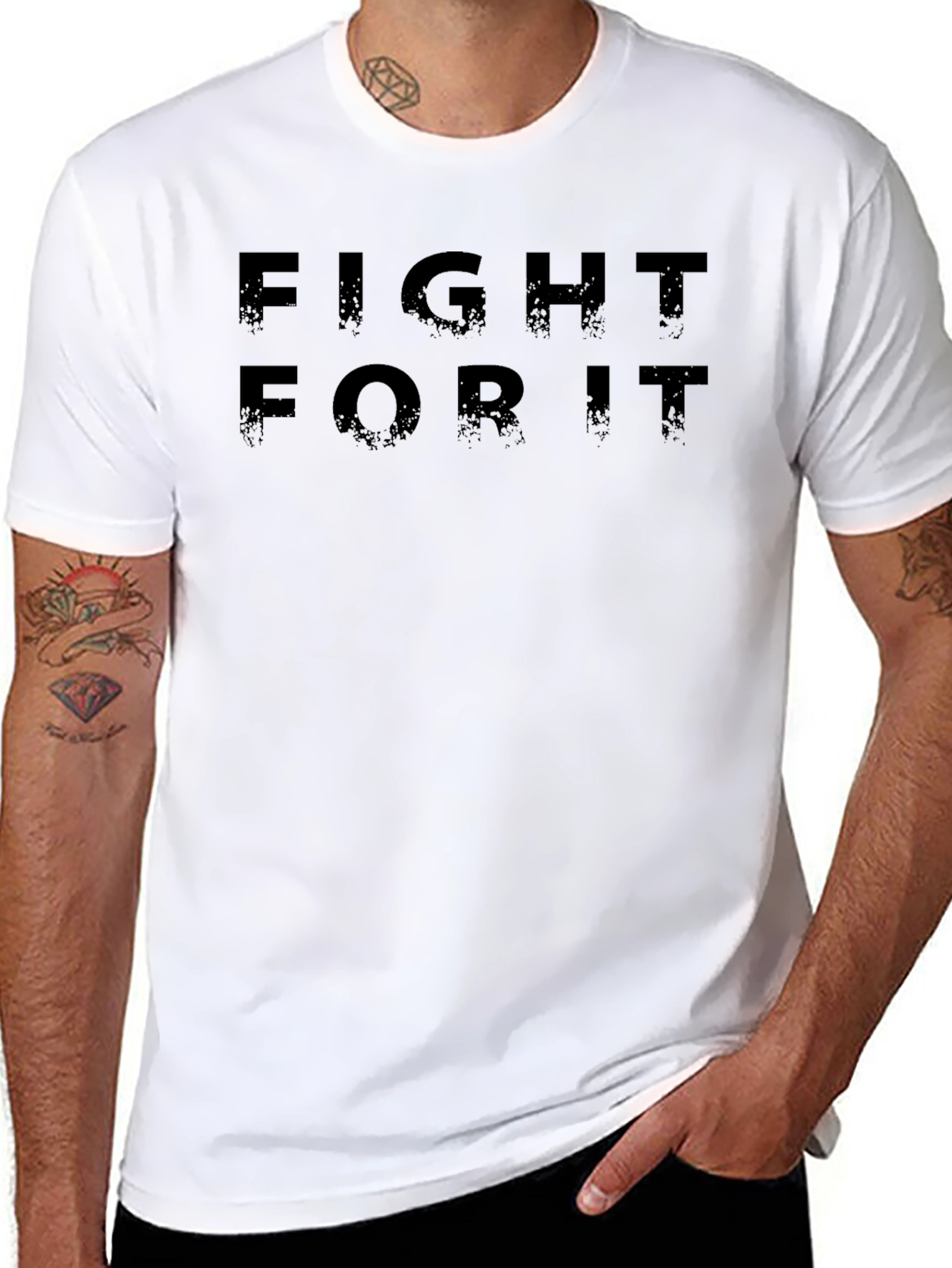 Fight For It Black Graphic Tee
