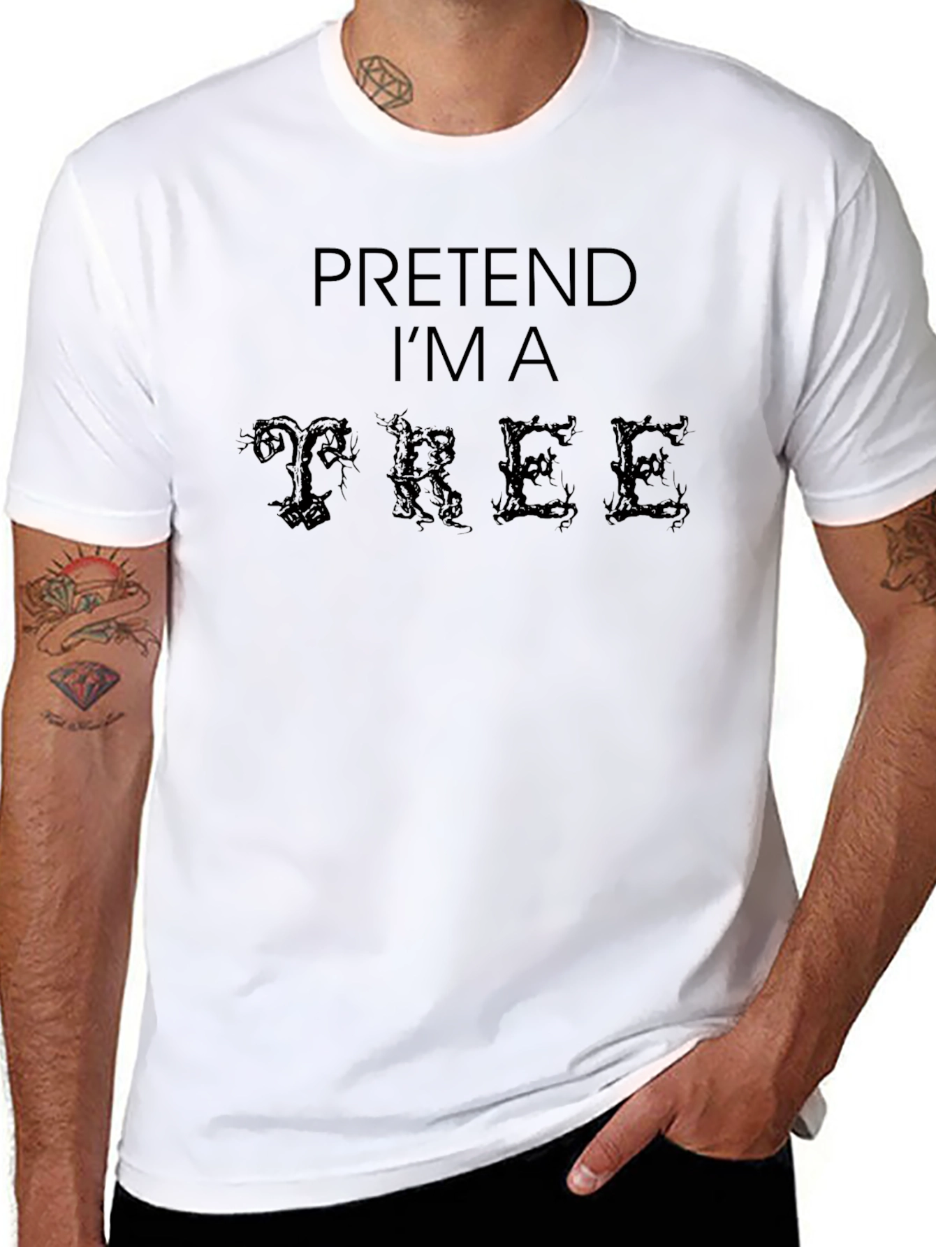 Pretend Im a Tree Novelty Graphic Tee