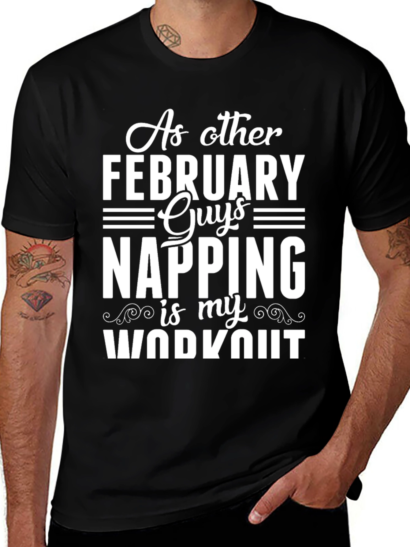 February Guys Napping Workout T-Shirt