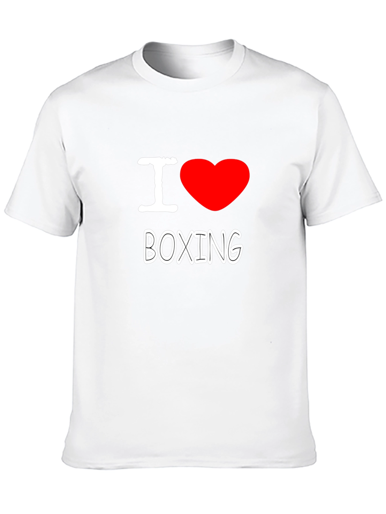 I Love Boxing Graphic T-Shirt - Black Cotton Tee
