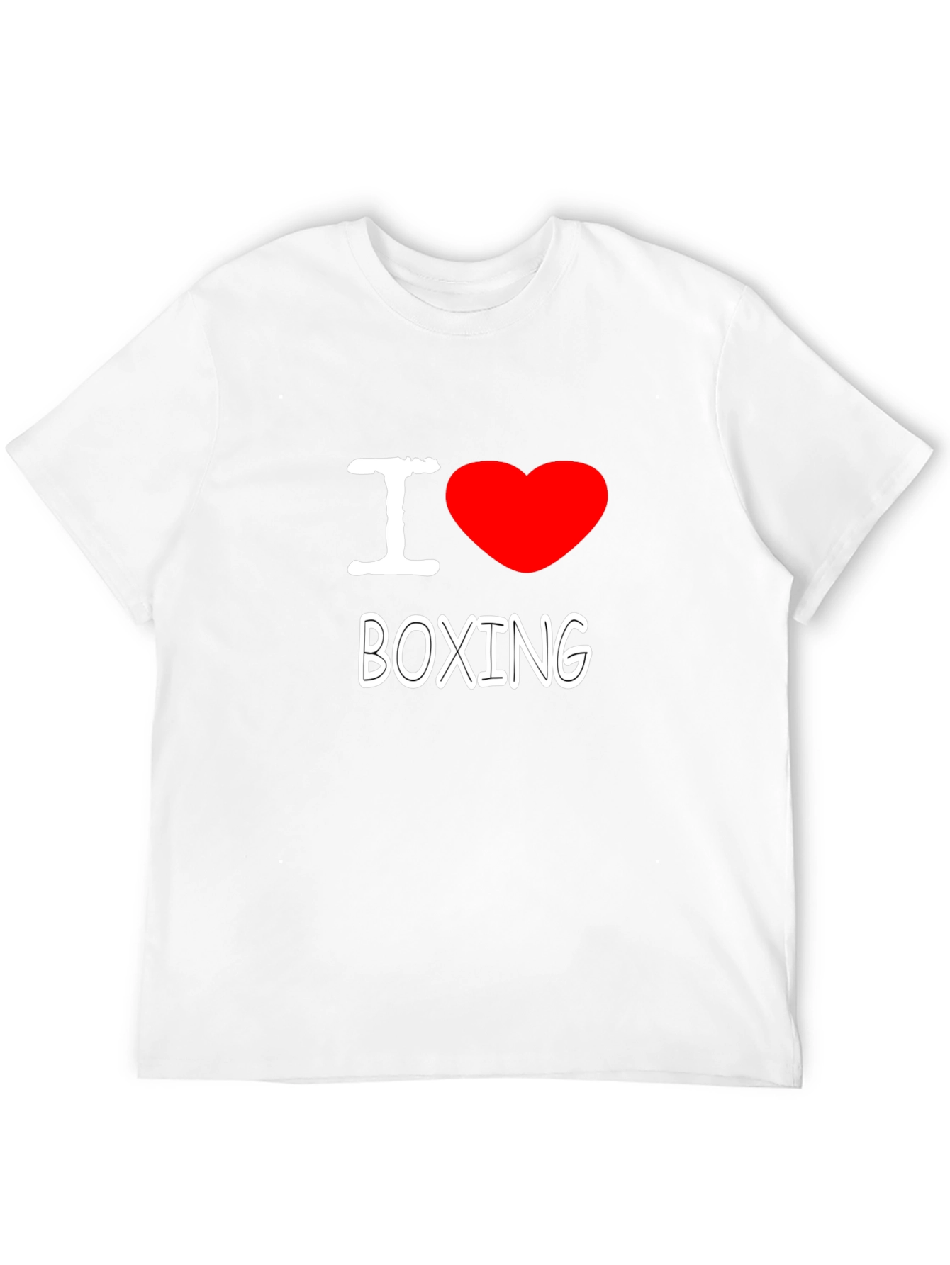 I Love Boxing Graphic T-Shirt - Black Cotton Tee
