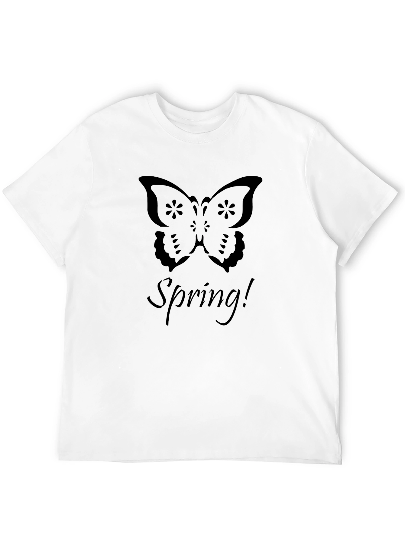 Butterfly Spring T-Shirt - Black Casual Tee