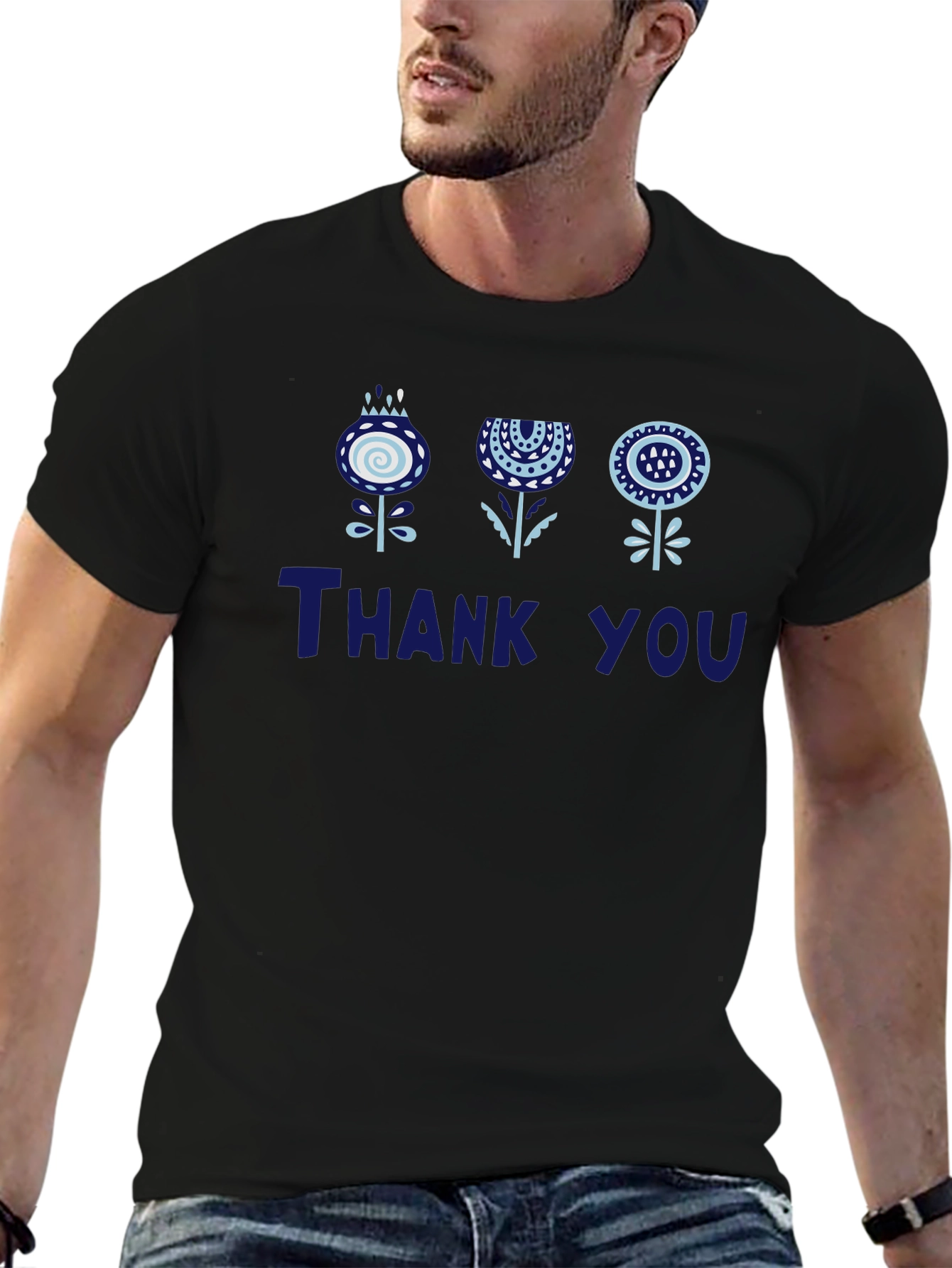 Floral Thank You Graphic Tee