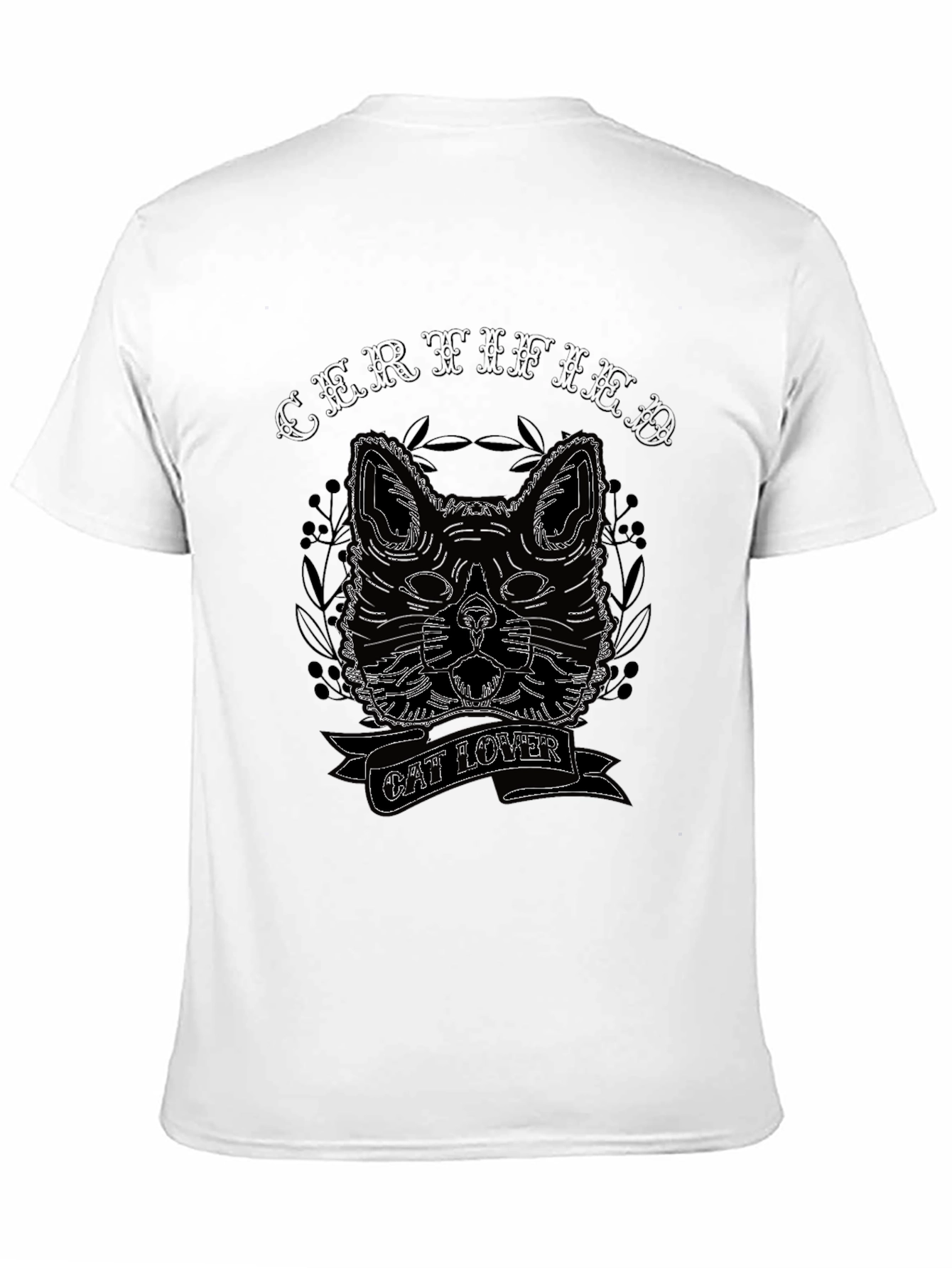 Certified Cat Lover Black T-Shirt