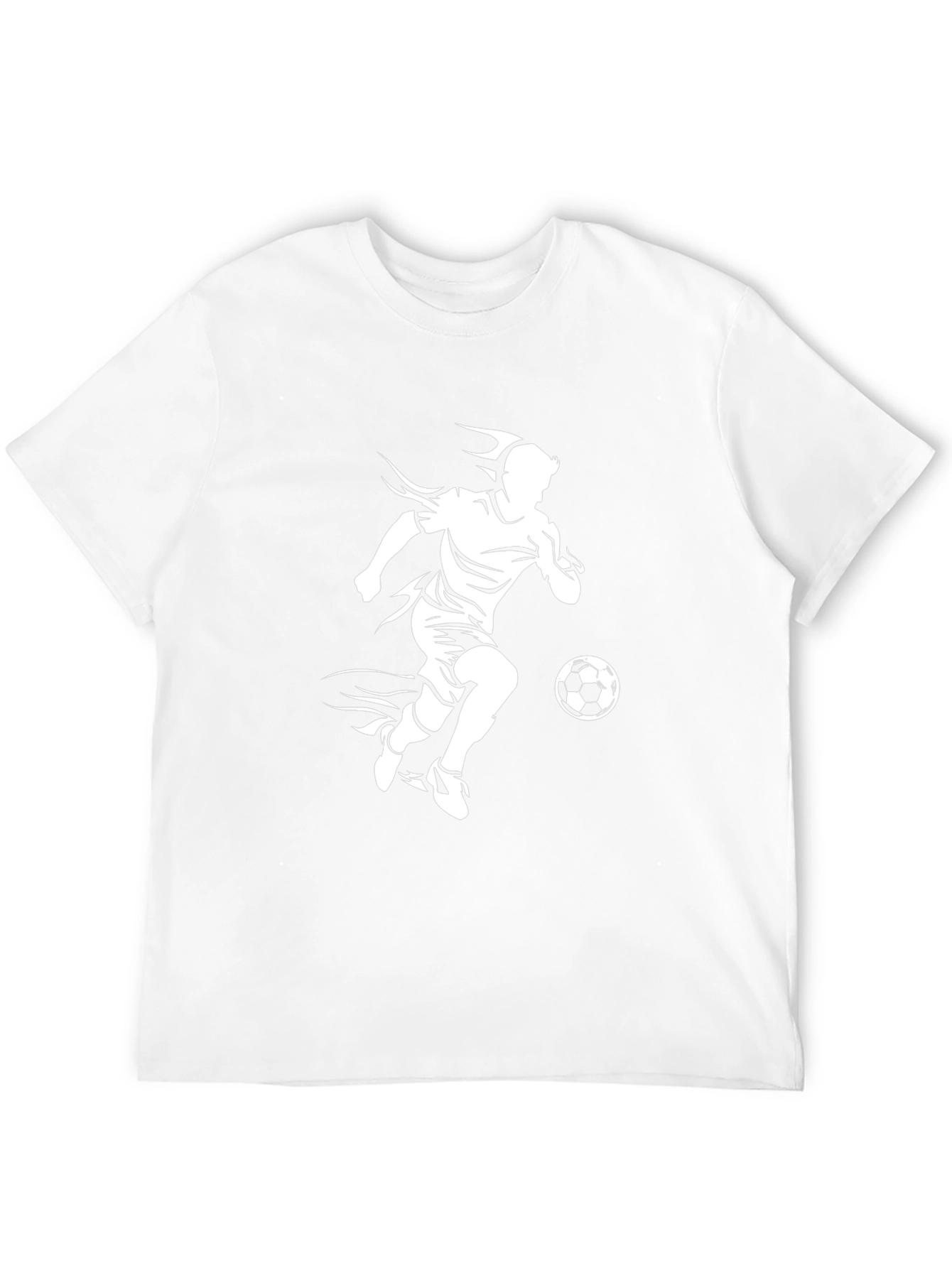Soccer Player Graphic T-Shirt - Black Casual Tee