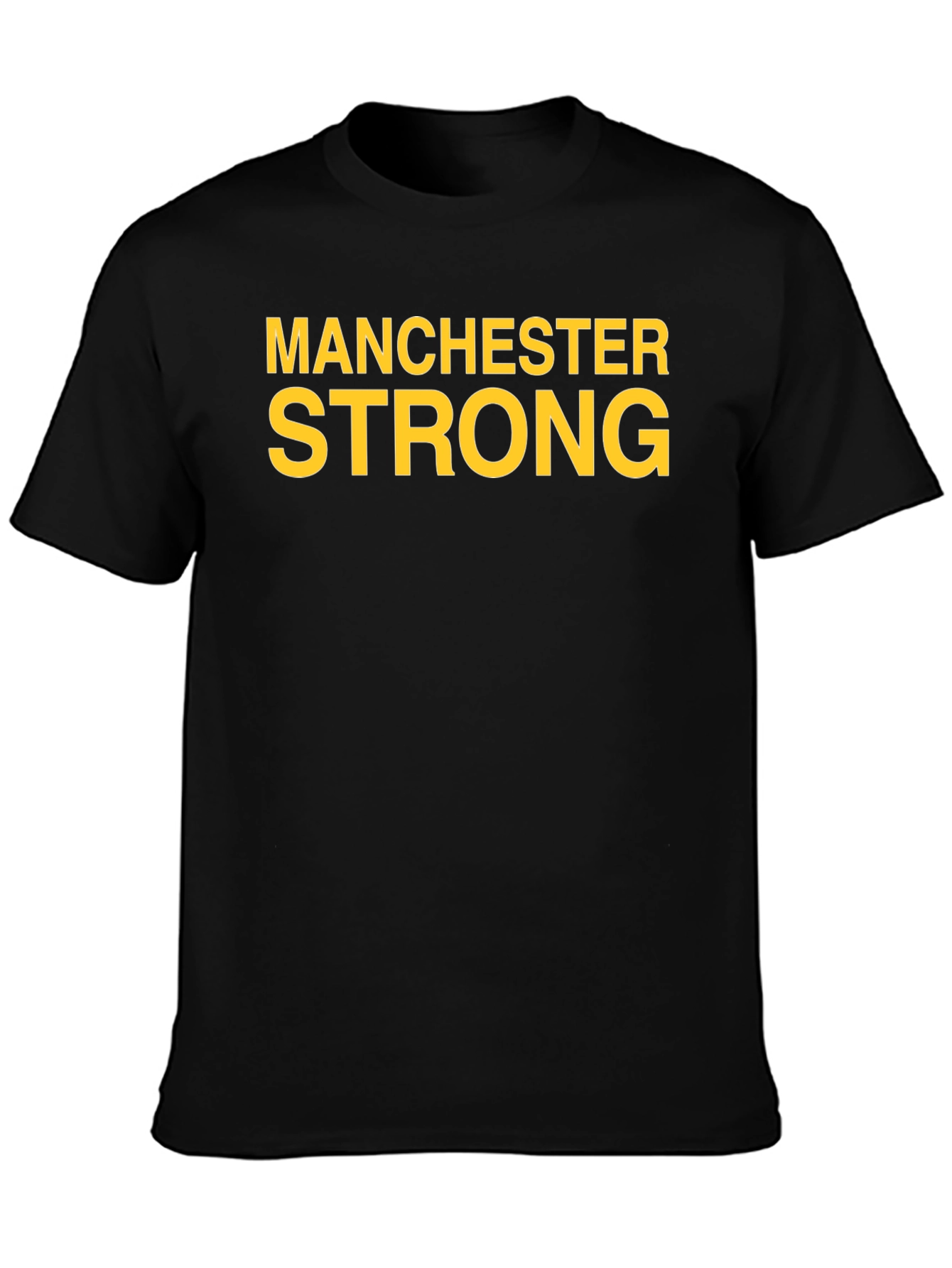 Manchester Strong Graphic Tee - Black Cotton T-Shirt