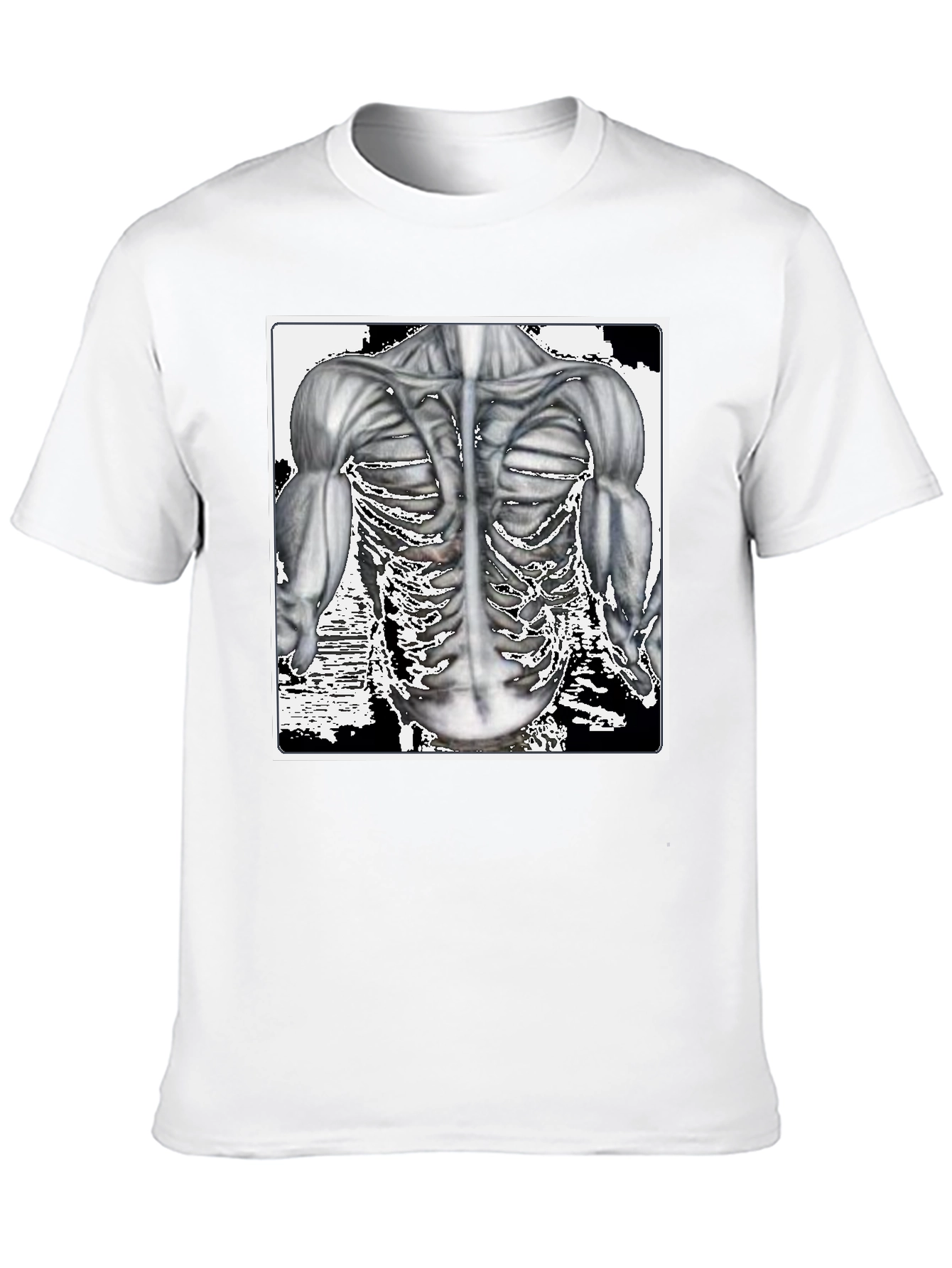 Anatomy Black T-Shirt: Muscle & Bone Design
