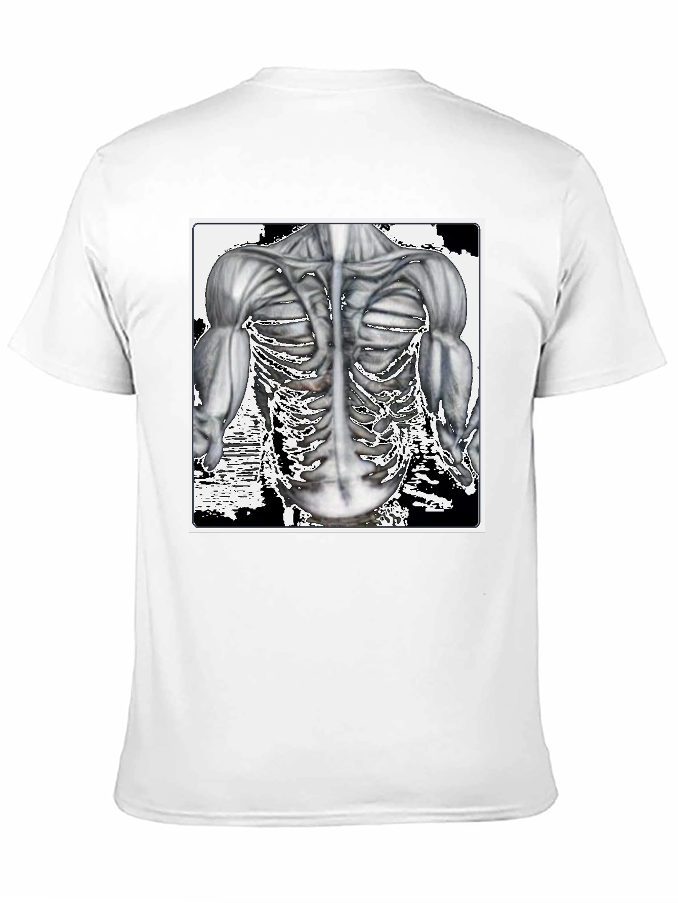 Anatomy Black T-Shirt: Muscle & Bone Design