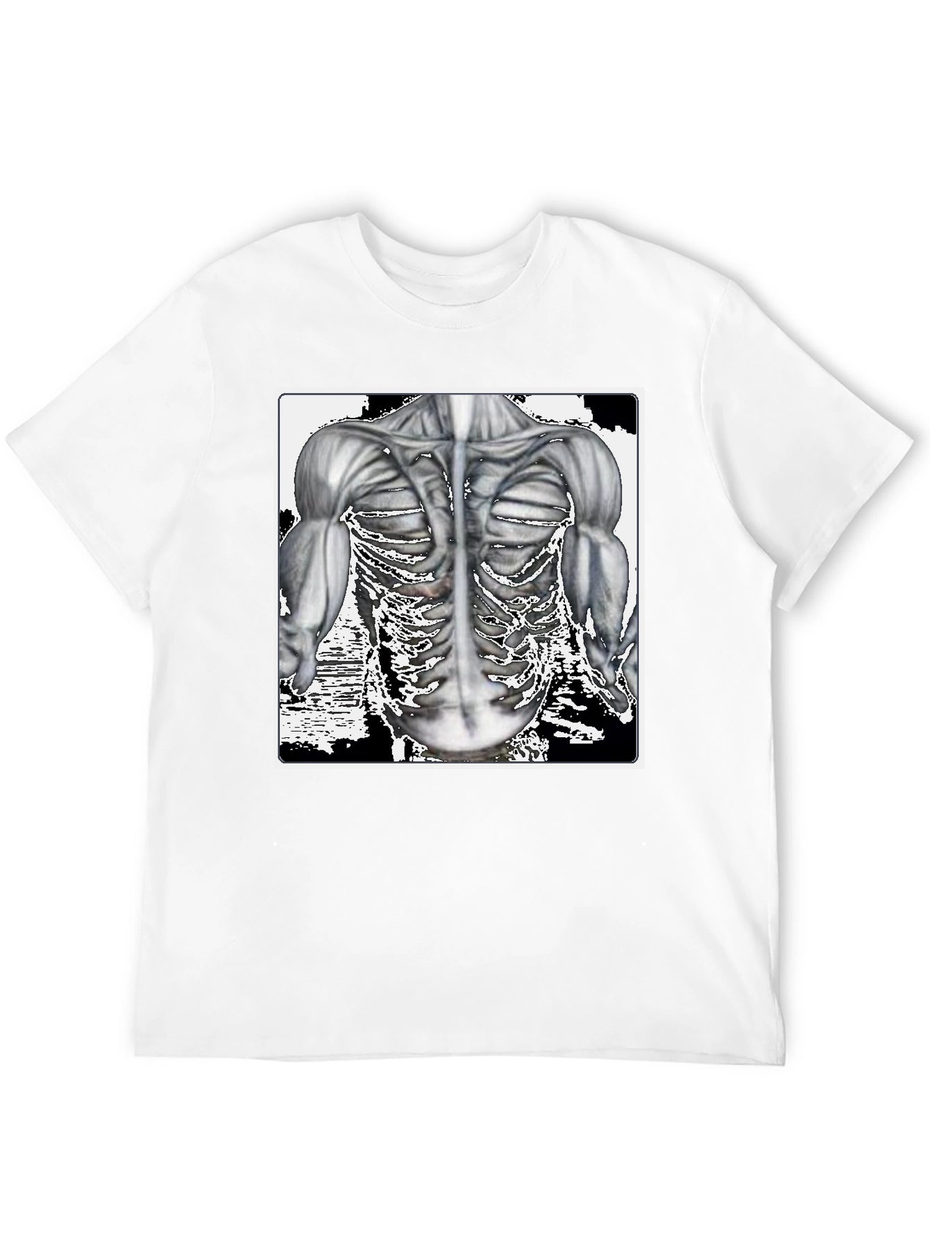 Anatomy Black T-Shirt: Muscle & Bone Design