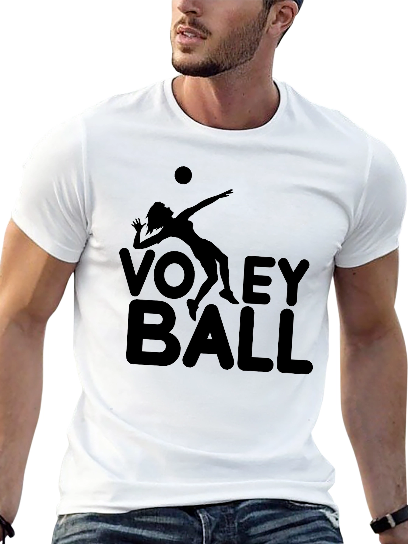 Volleyball Graphic Tee - Black