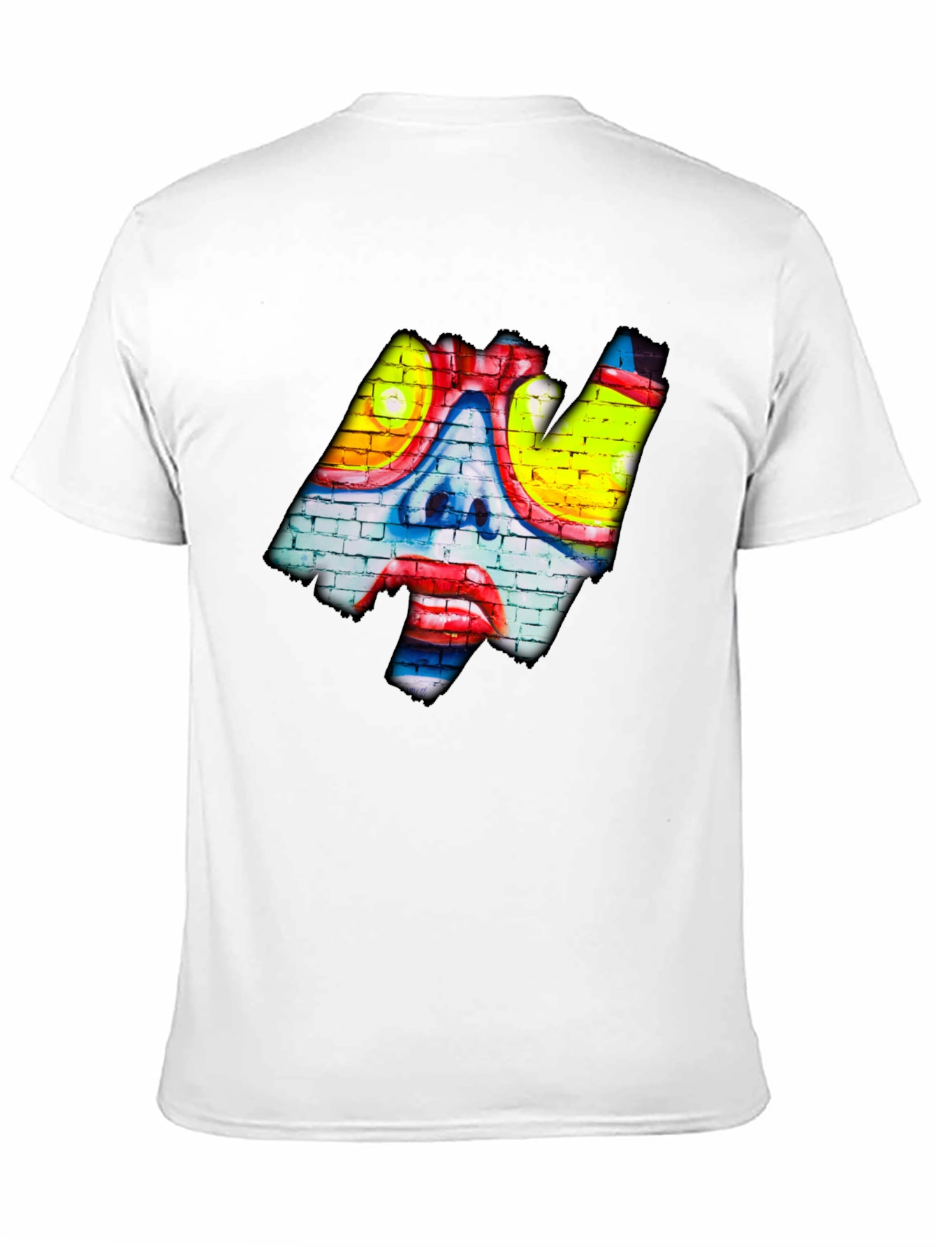 Graffiti Art Tee - Brick Wall Clown Design