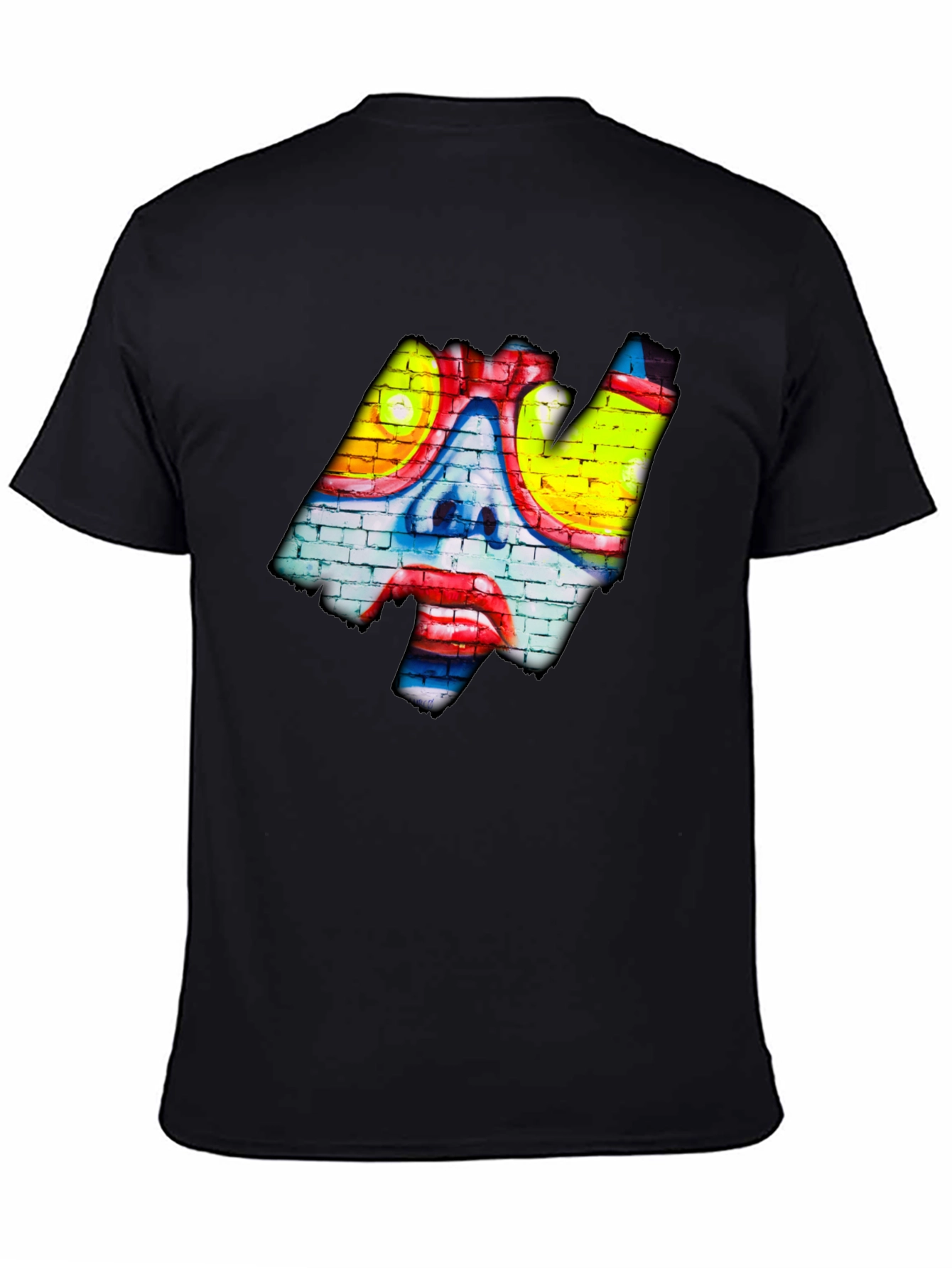 Graffiti Art Tee - Brick Wall Clown Design