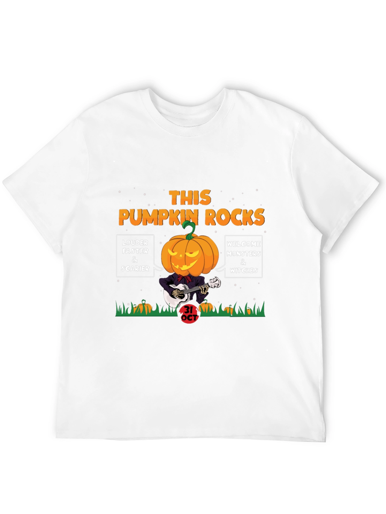 Halloween Pumpkin Rocks Graphic Tee