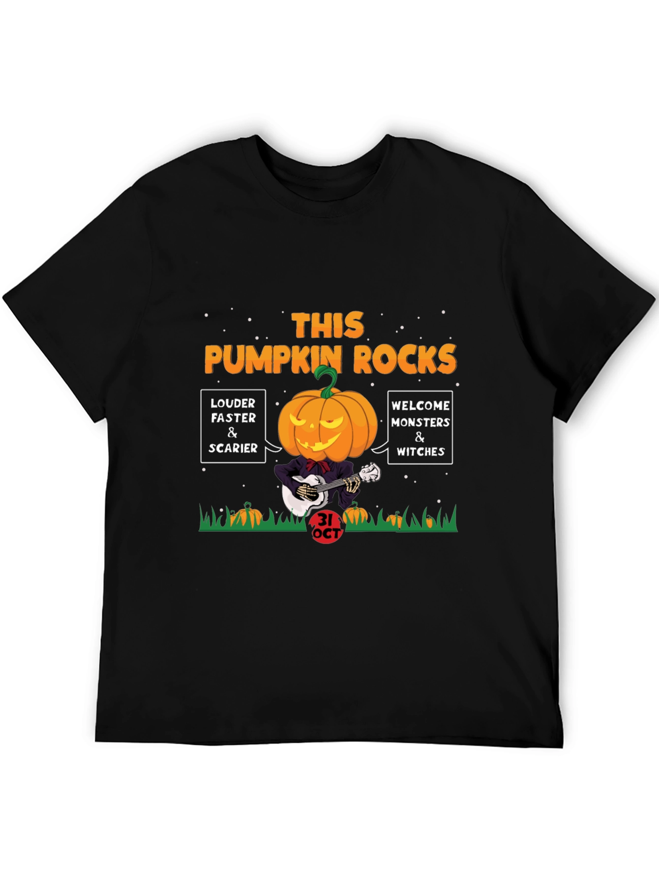 Halloween Pumpkin Rocks Graphic Tee