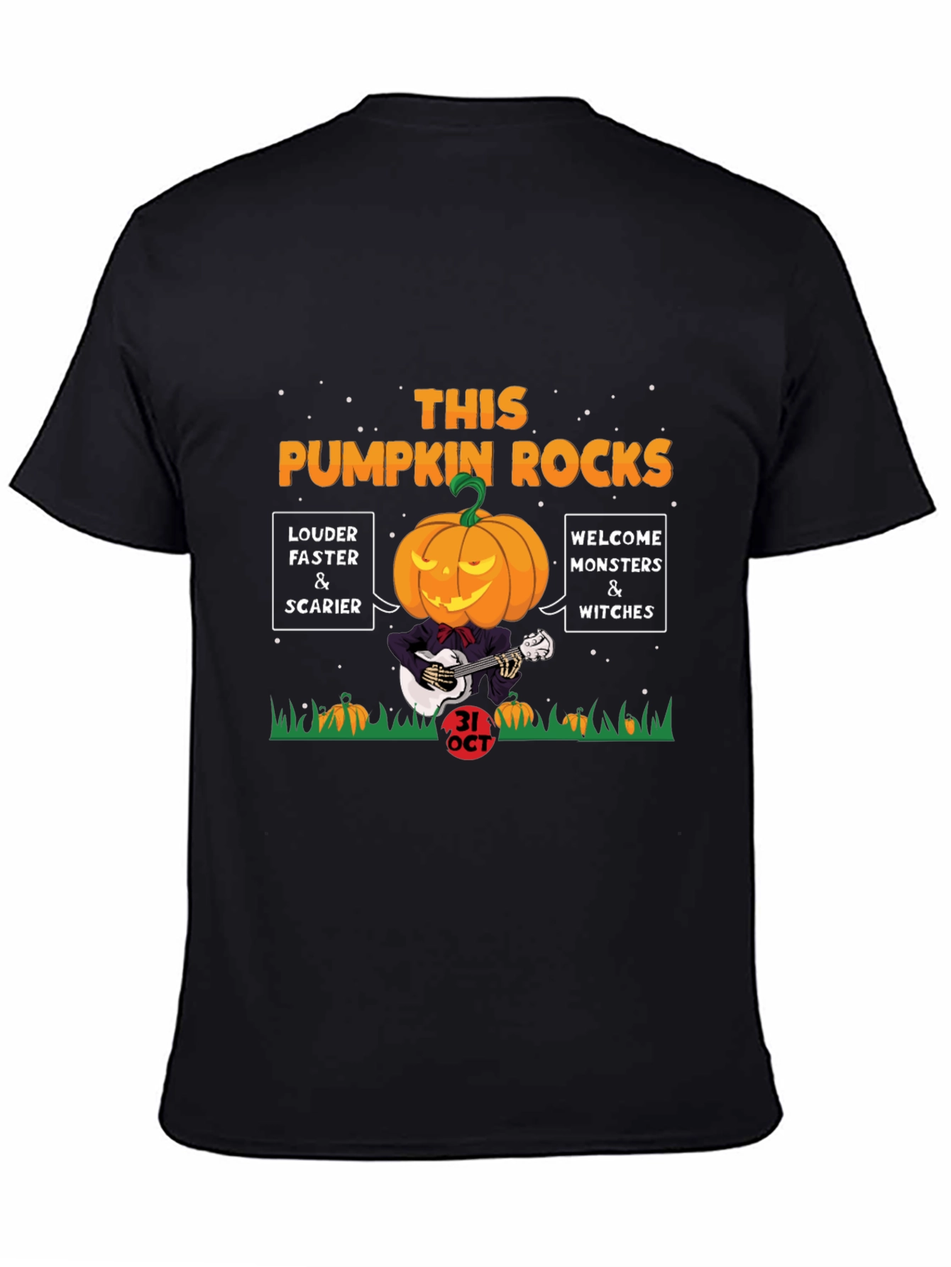 Halloween Pumpkin Rocks Graphic Tee