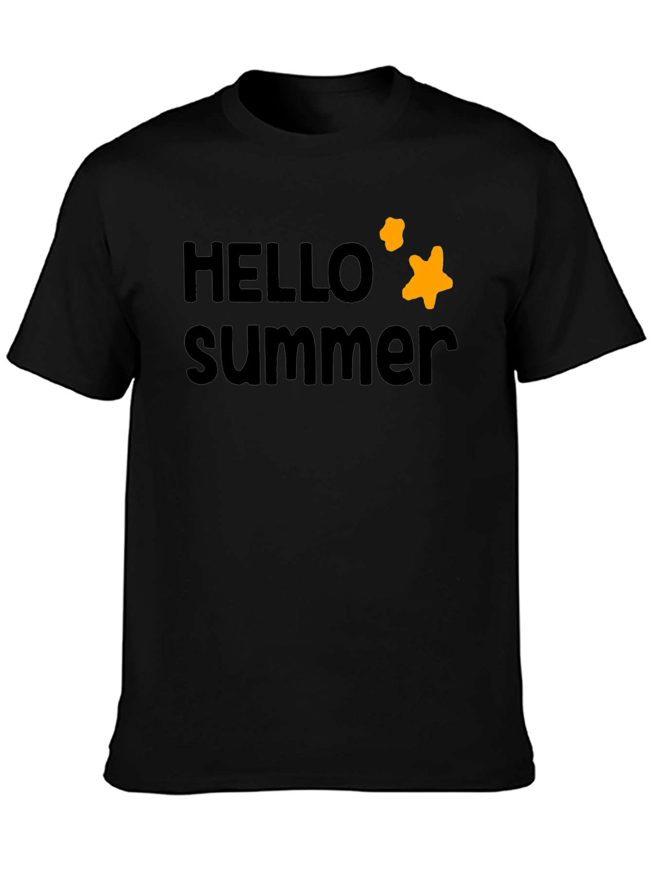 Hello Summer Black T-Shirt