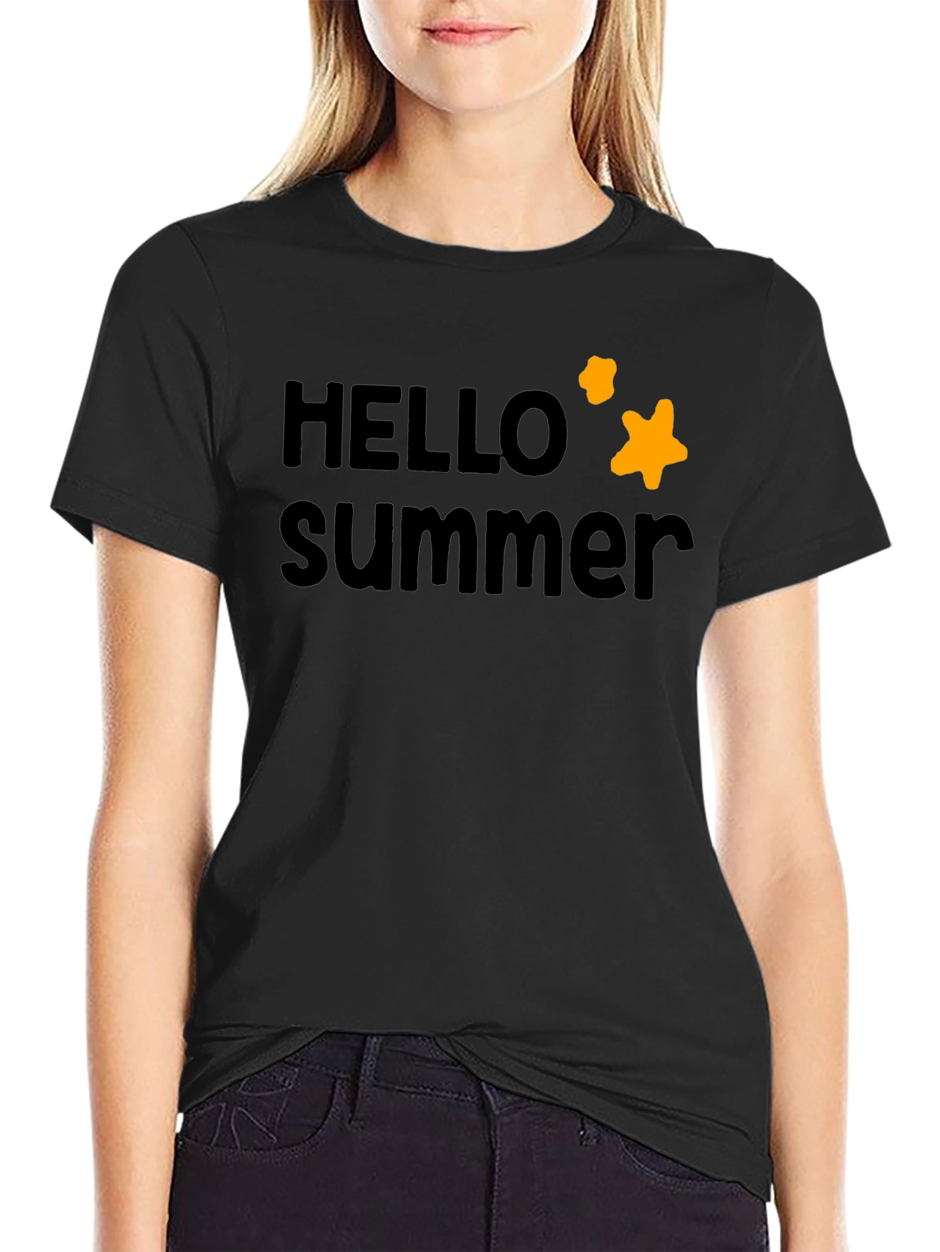 Hello Summer Black T-Shirt