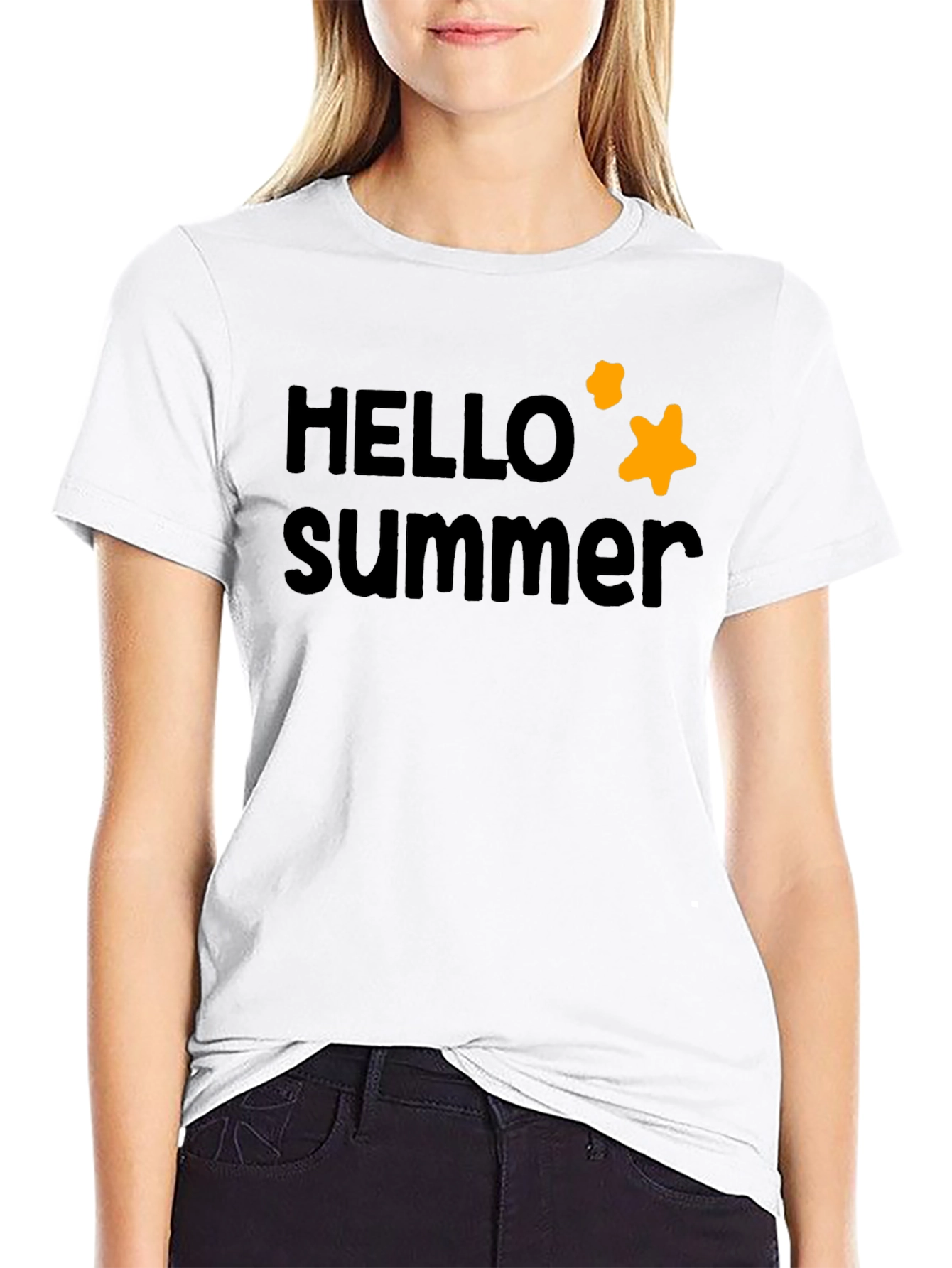 Hello Summer Black T-Shirt
