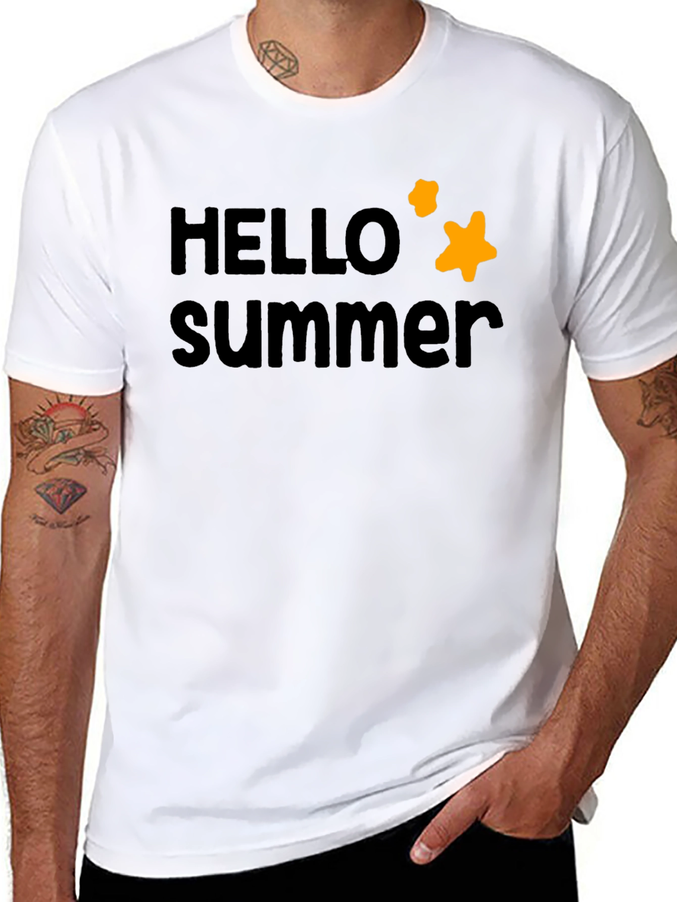 Hello Summer Black T-Shirt