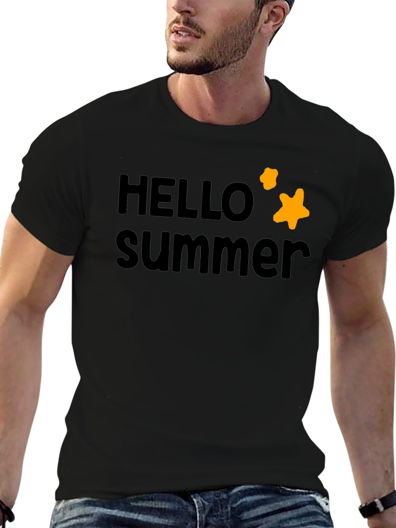 Hello Summer Black T-Shirt