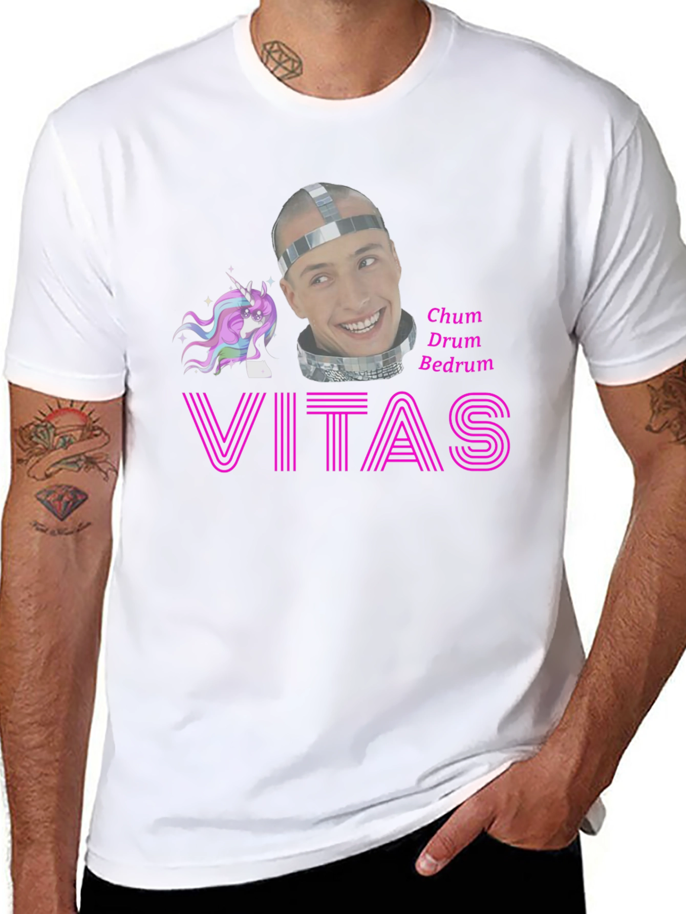 Vitas Chum Drum Bedrum T-Shirt Black Cotton Graphic Tee