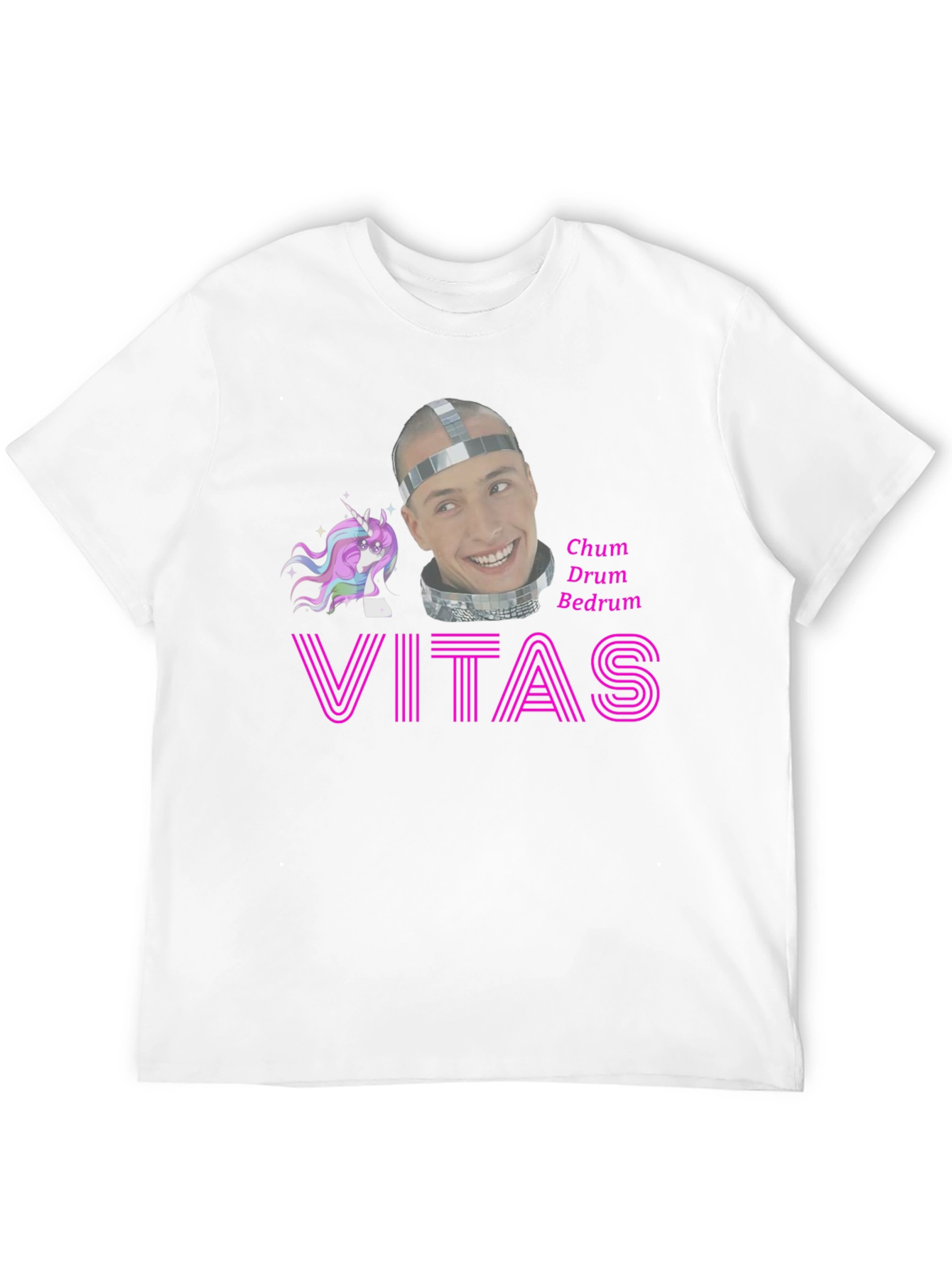 Vitas Chum Drum Bedrum T-Shirt Black Cotton Graphic Tee