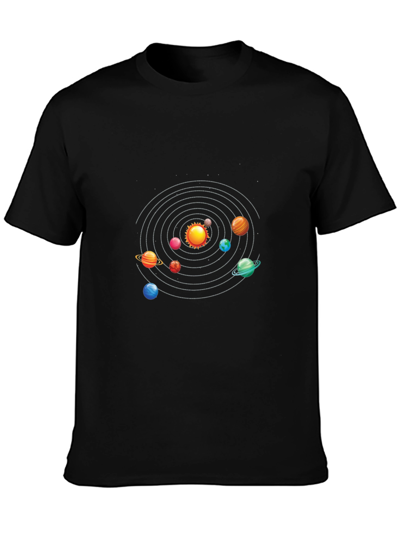 Solar System Graphic Black T-Shirt