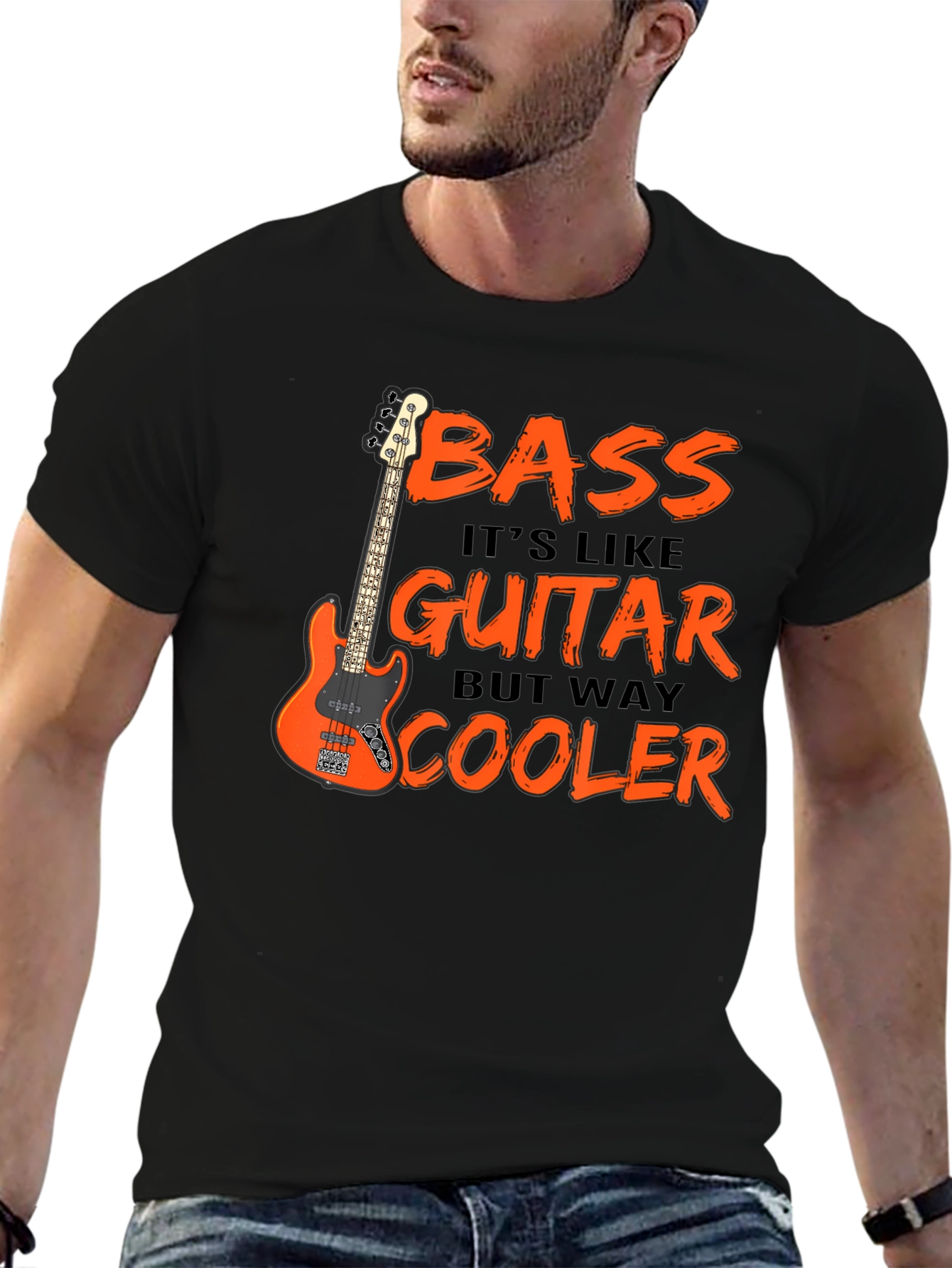 Bass Guitar T-Shirt: Cooler Than Guitar