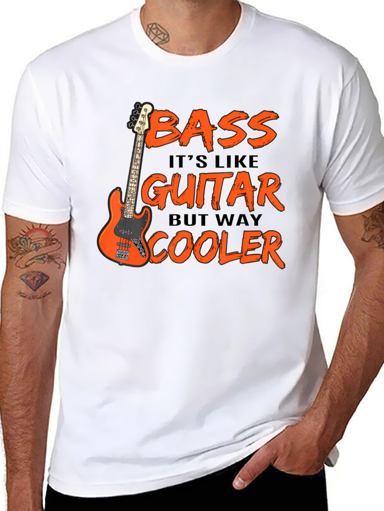 Bass Guitar T-Shirt: Cooler Than Guitar