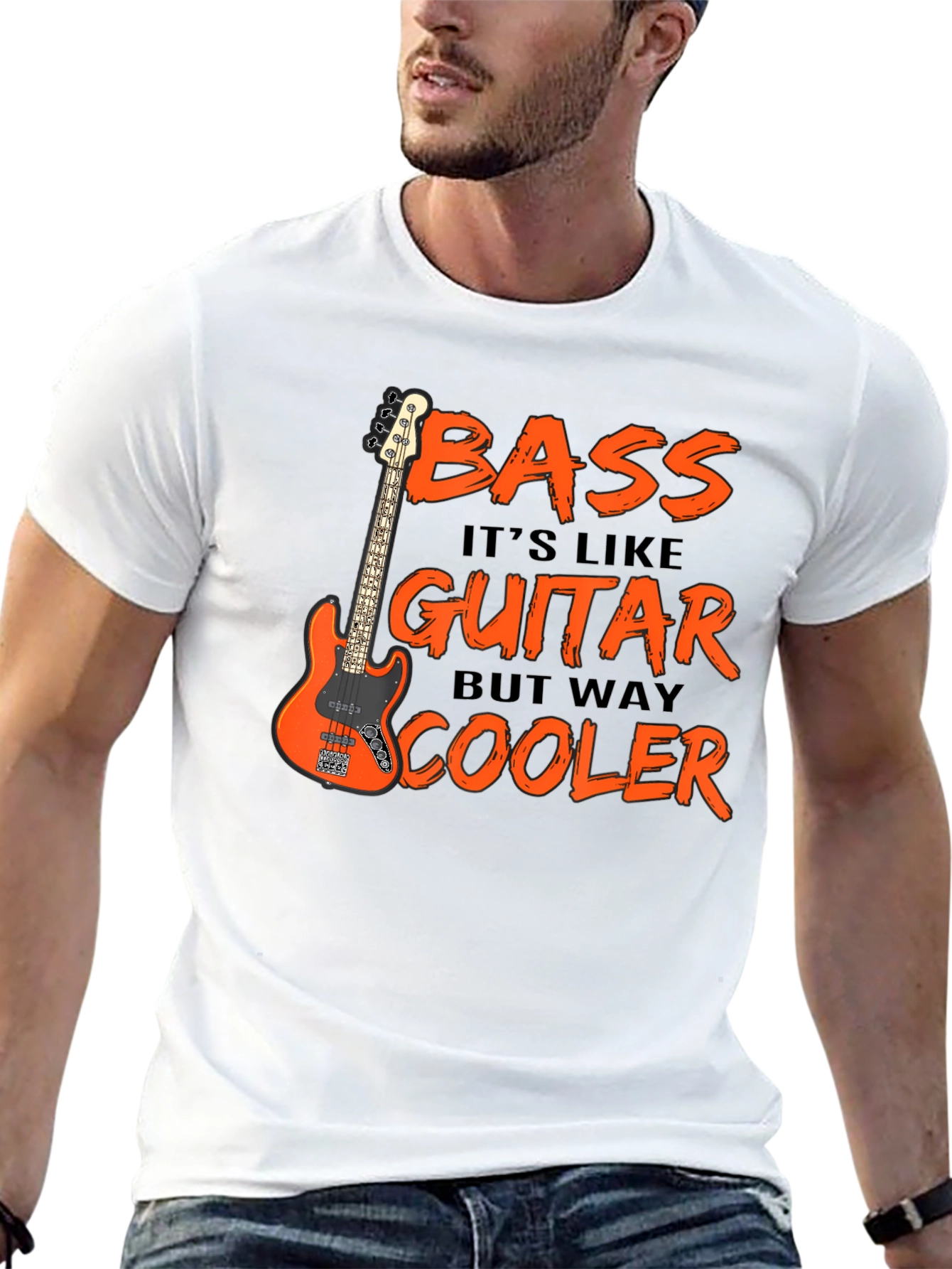 Bass Guitar T-Shirt: Cooler Than Guitar