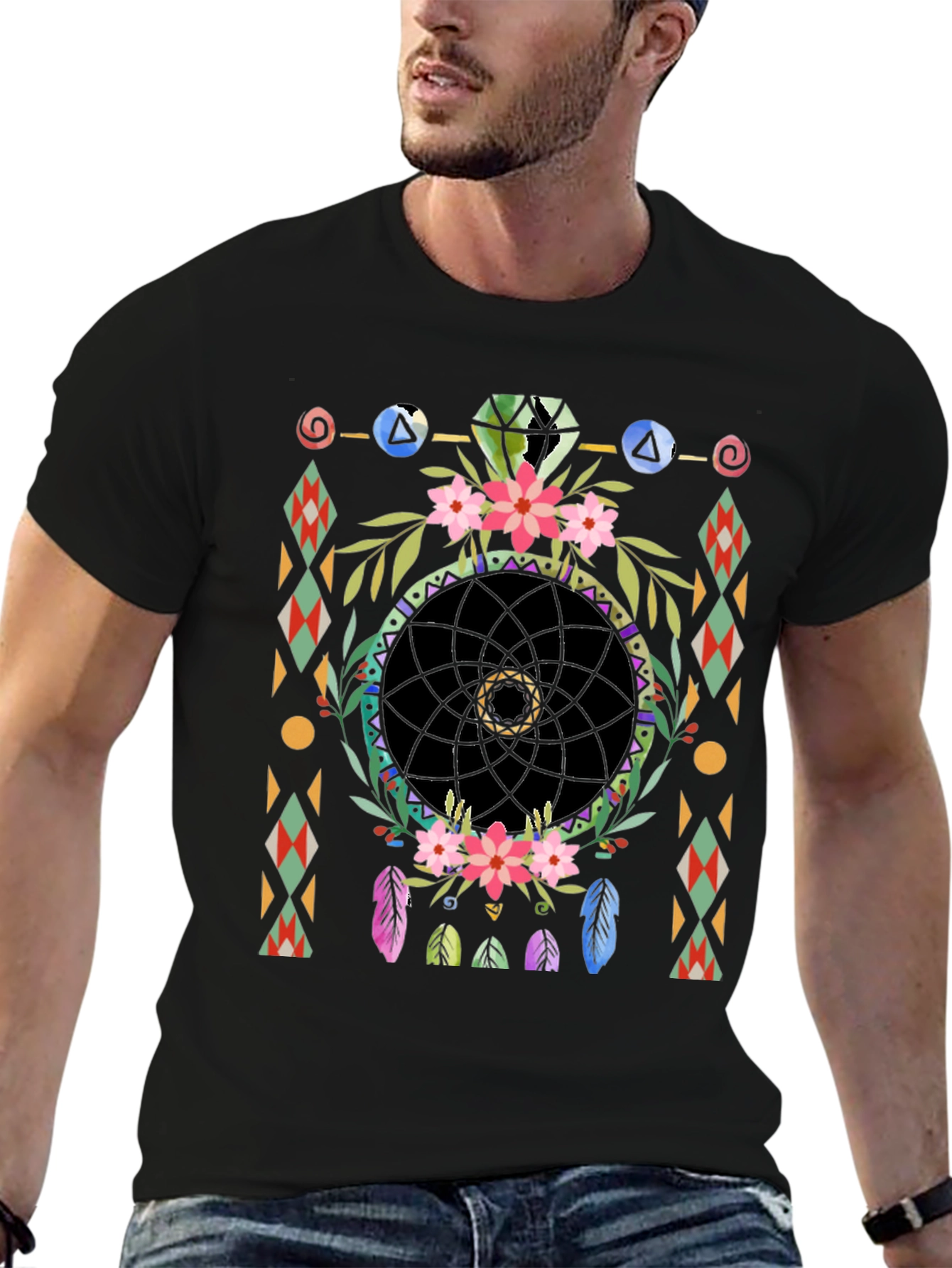 Dreamcatcher Graphic Tee - Boho Style Shirt