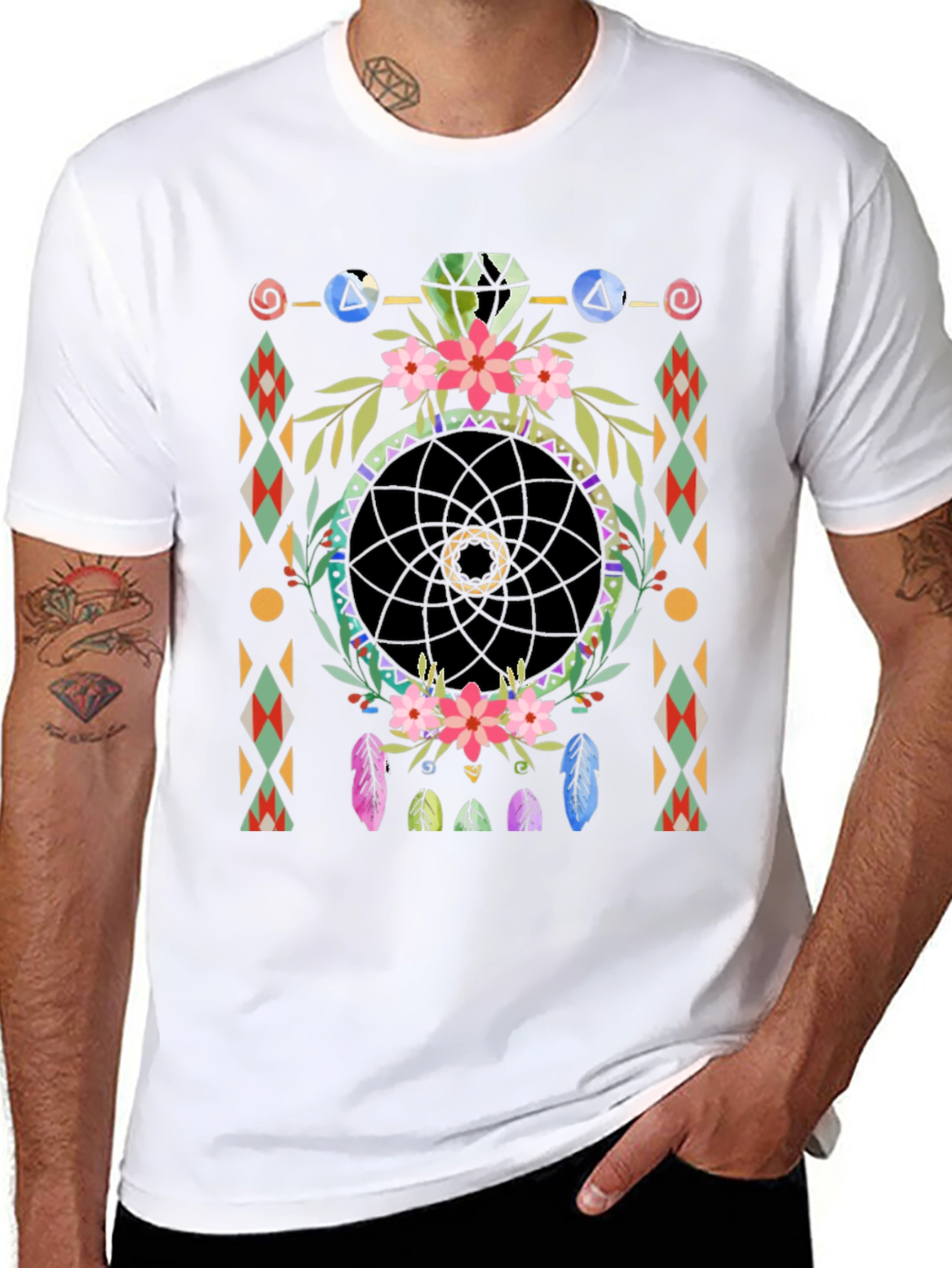 Dreamcatcher Graphic Tee - Boho Style Shirt