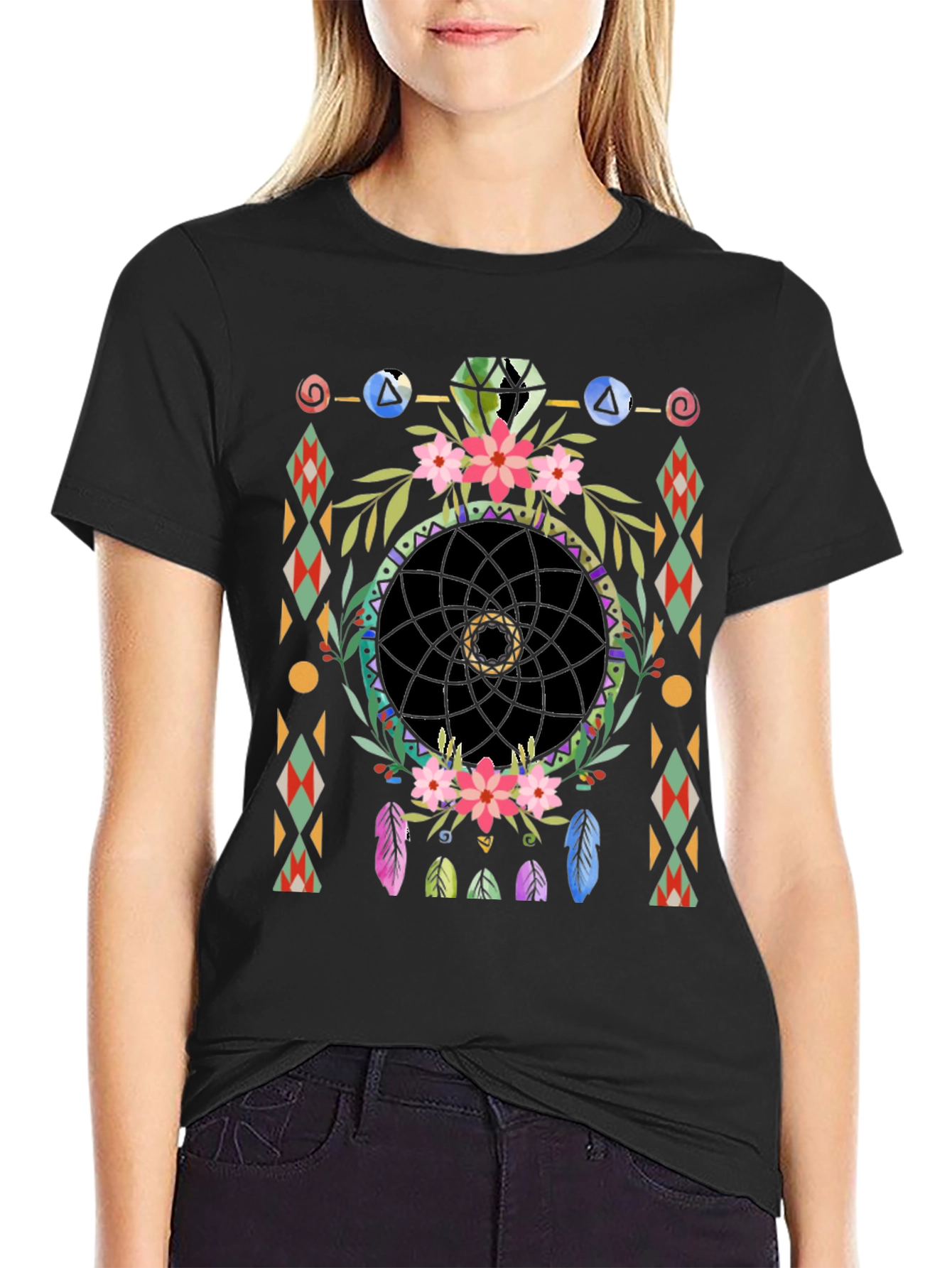 Dreamcatcher Graphic Tee - Boho Style Shirt