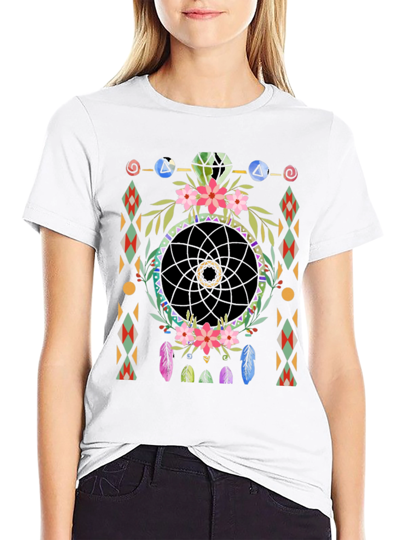 Dreamcatcher Graphic Tee - Boho Style Shirt