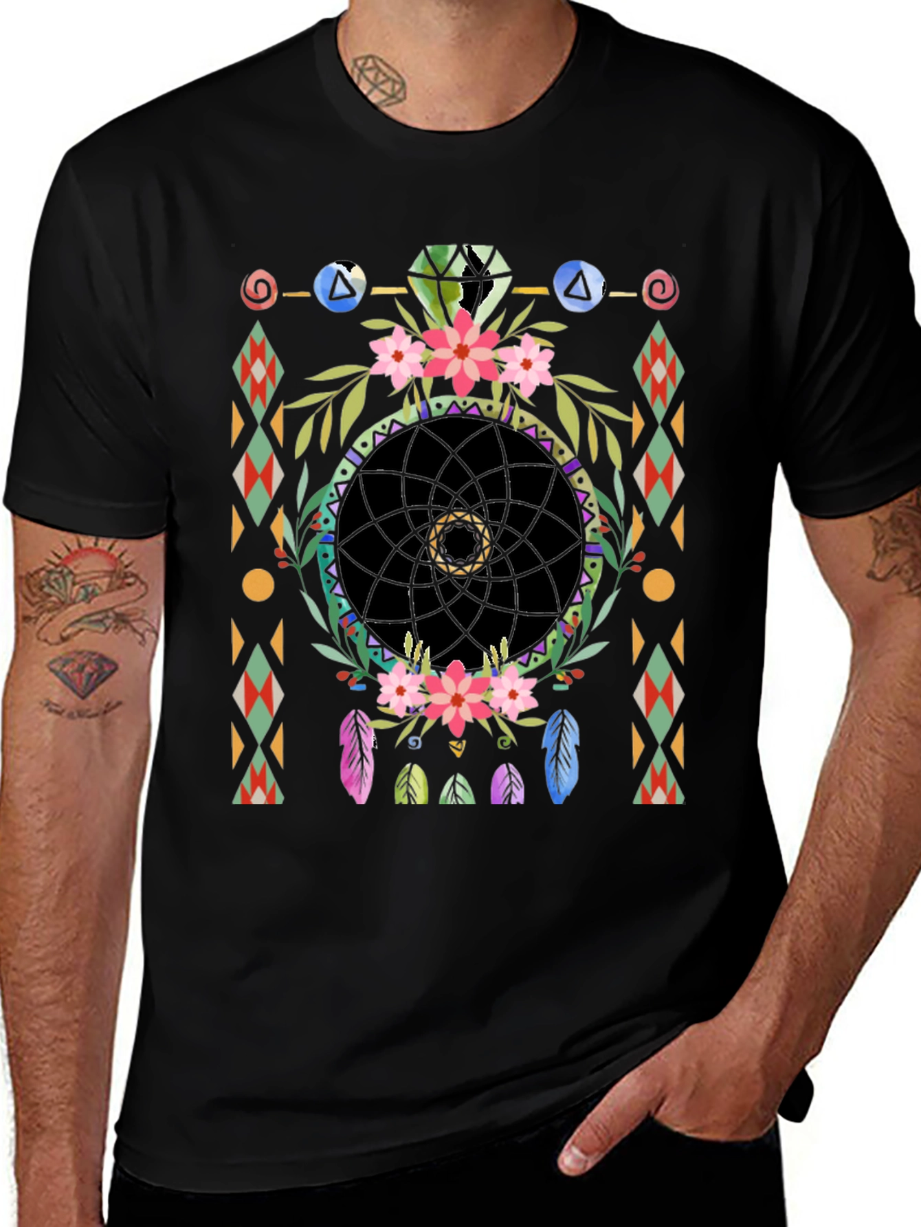 Dreamcatcher Graphic Tee - Boho Style Shirt